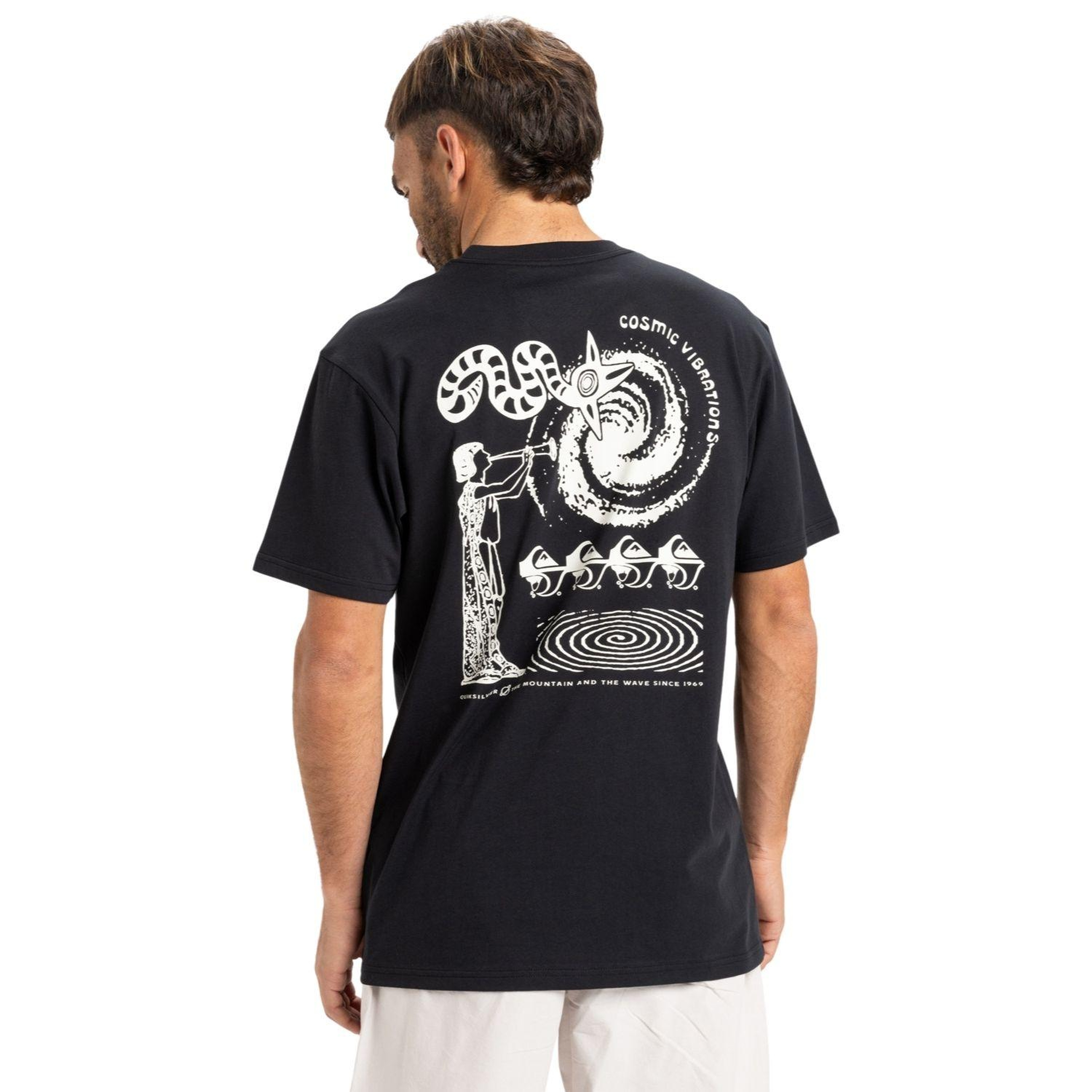 Quiksilver Ev Cosmic Vibrations Erkek Siyah Tişört