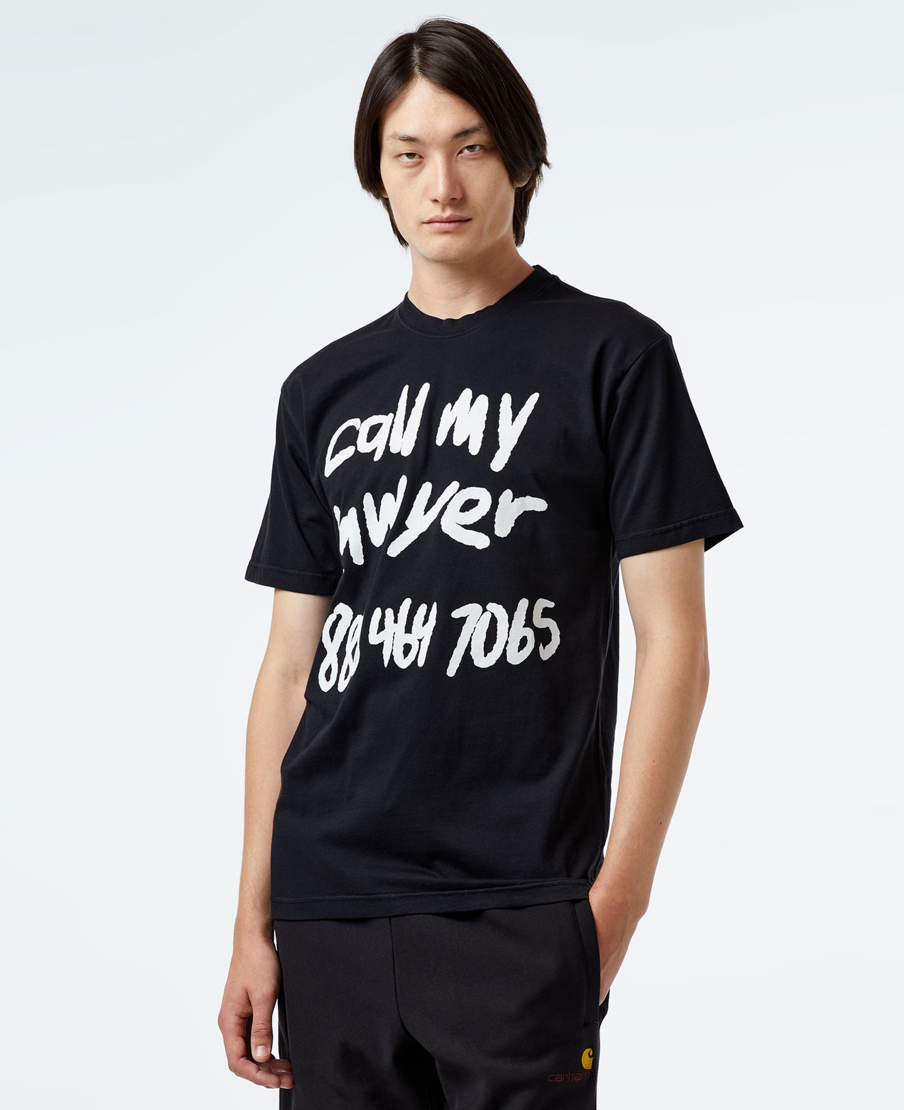 Market Scrawl My Lawyer Erkek Siyah T-Shirt
