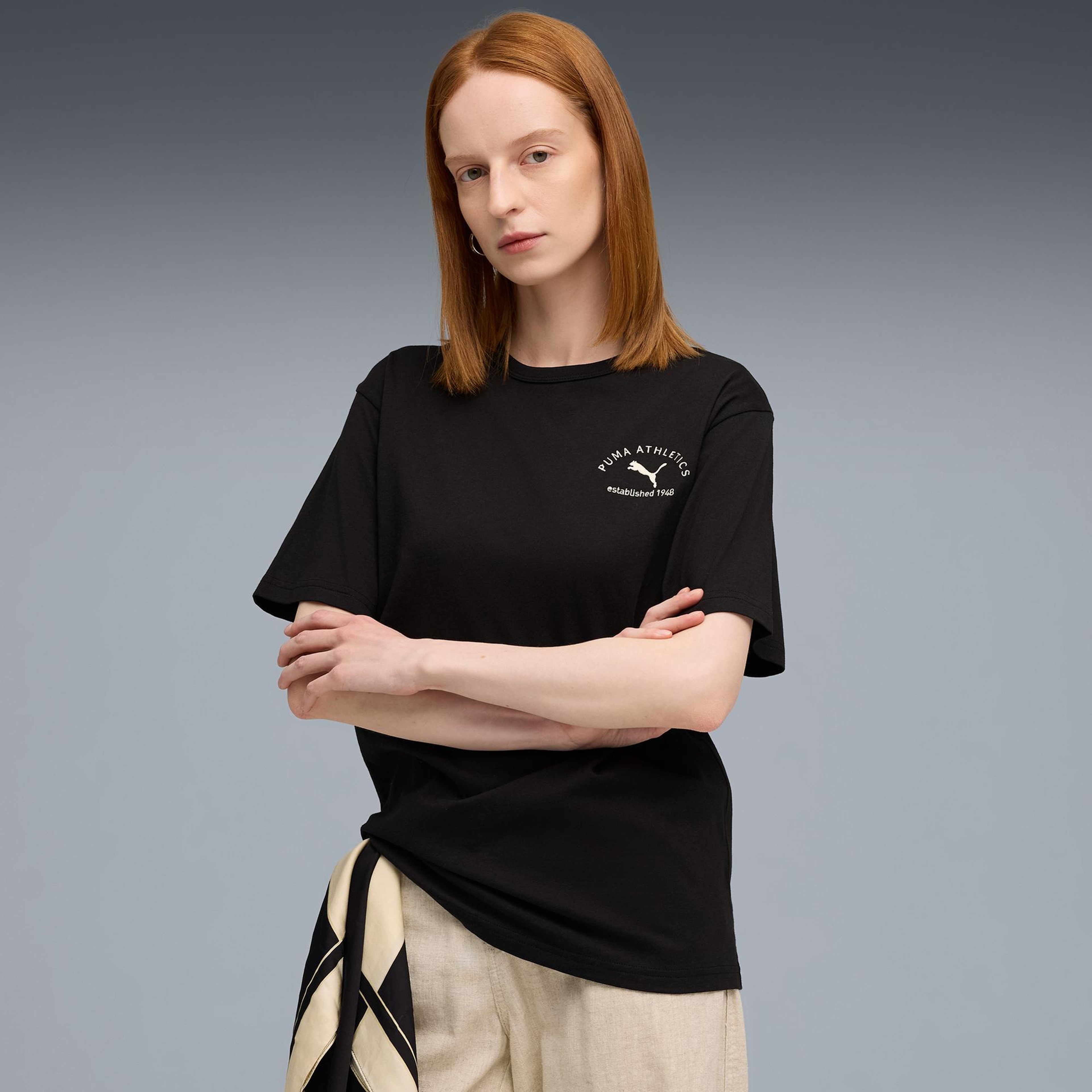 Puma Class Relaxed  Kadın Siyah T-Shirt
