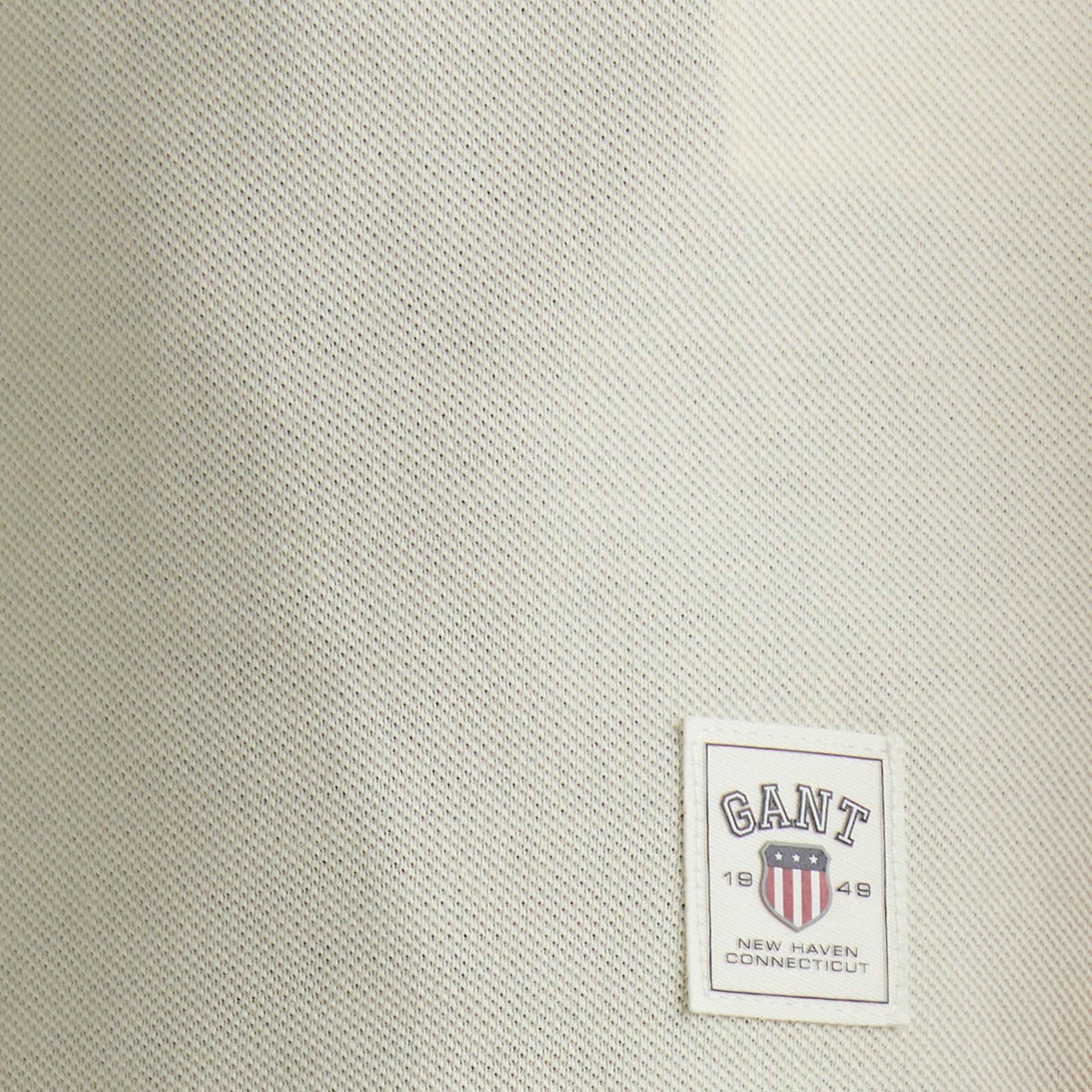 Gant Erkek Krem Relaxed Fit Bisiklet Yaka Logolu T-Shirt