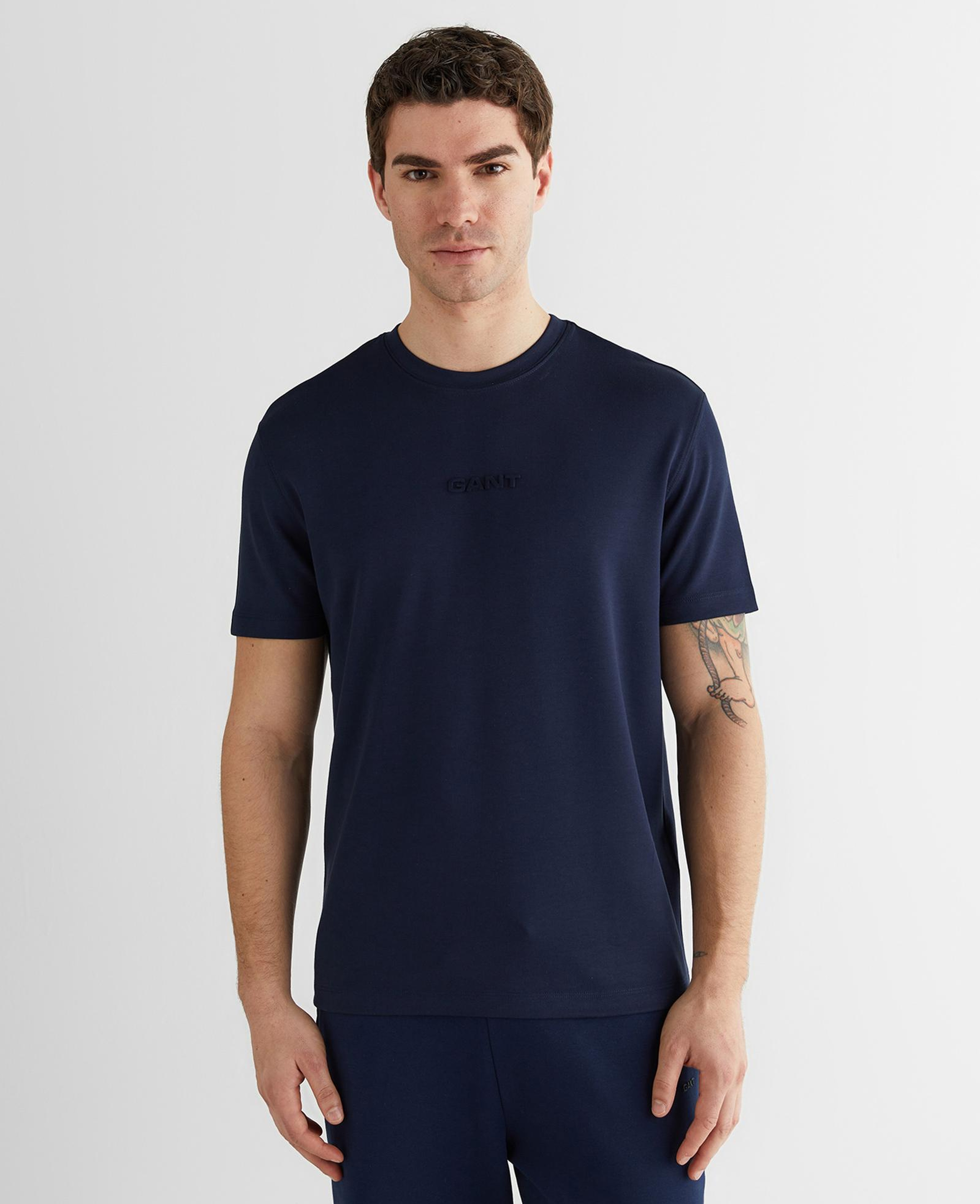 GANT Erkek Lacivert Baskılı Kısa Kollu T-Shirt