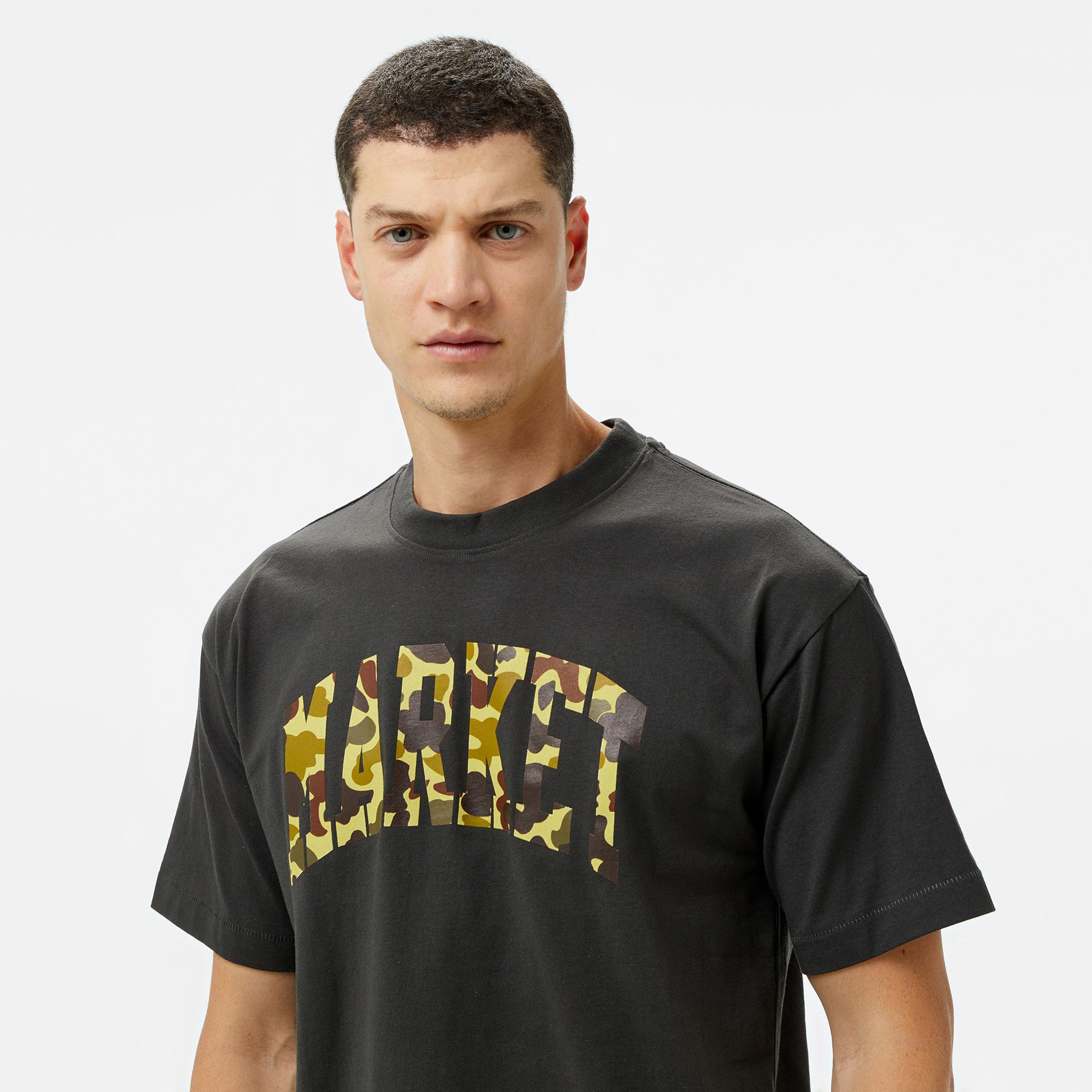 Market Duck Camo Arc Erkek Siyah T-Shirt