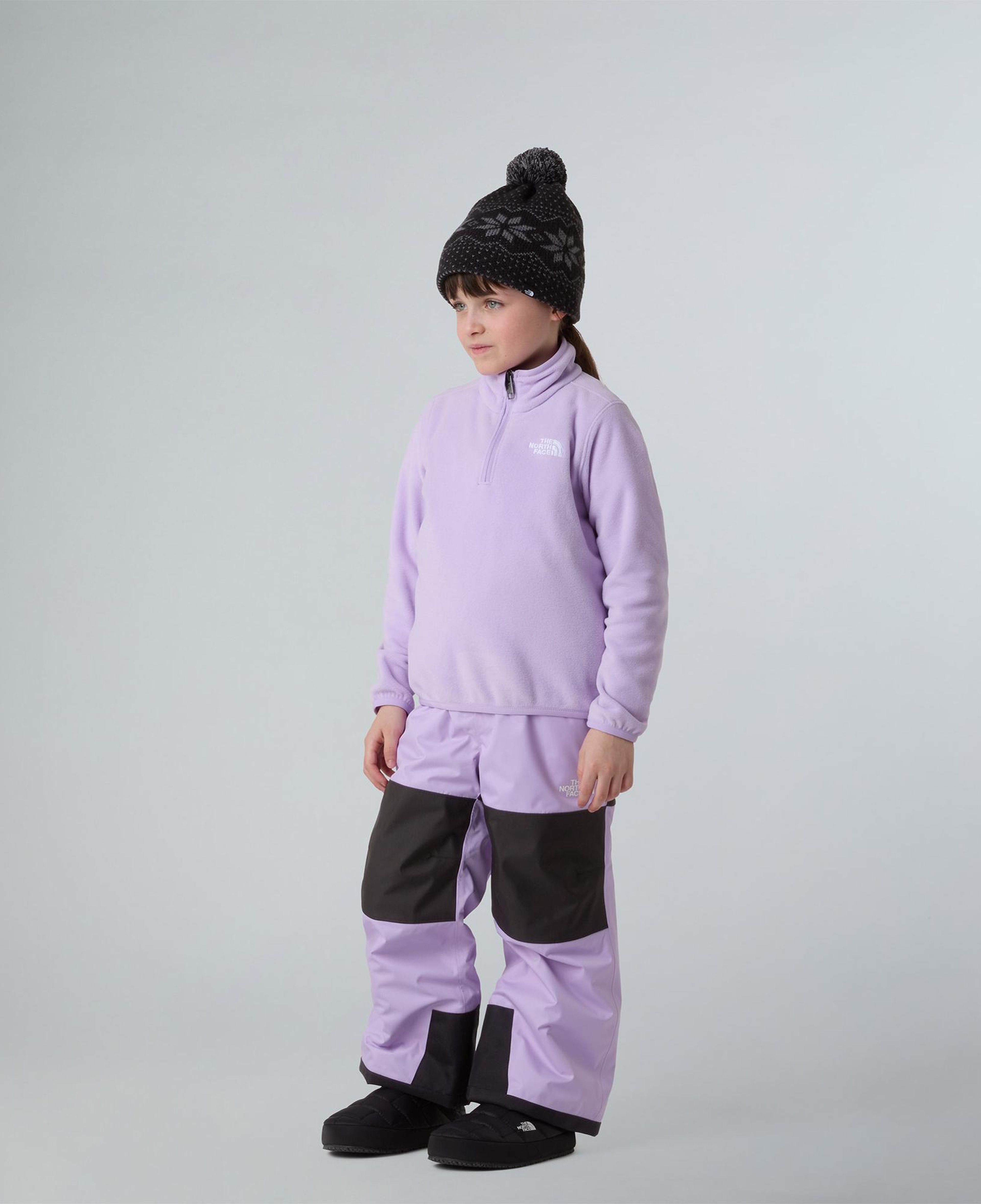 The North Face Teen Glacier 1/4 Zip Pullover Çocuk Mor Polar Ceket