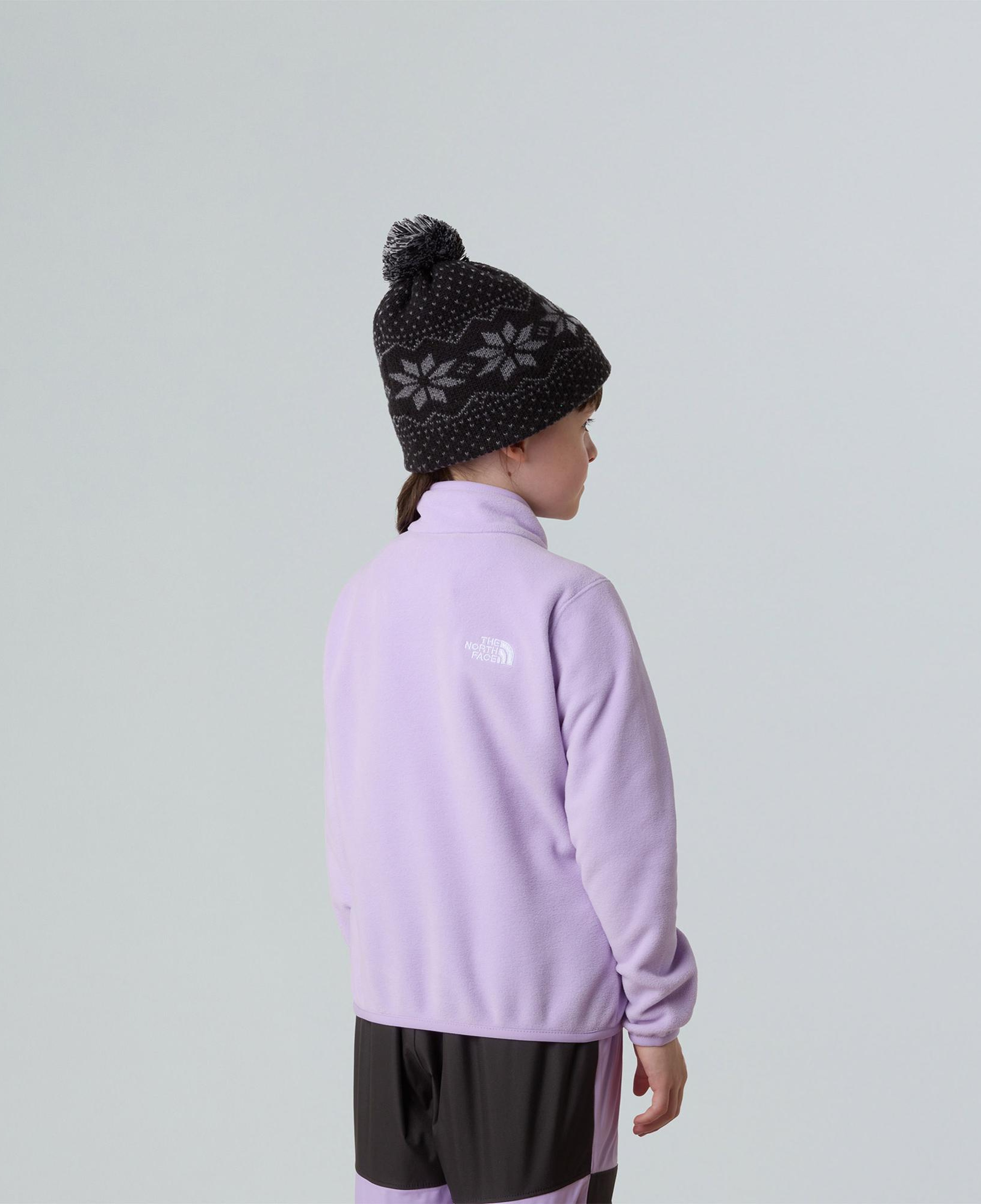 The North Face Teen Glacier 1/4 Zip Pullover Çocuk Mor Polar Ceket