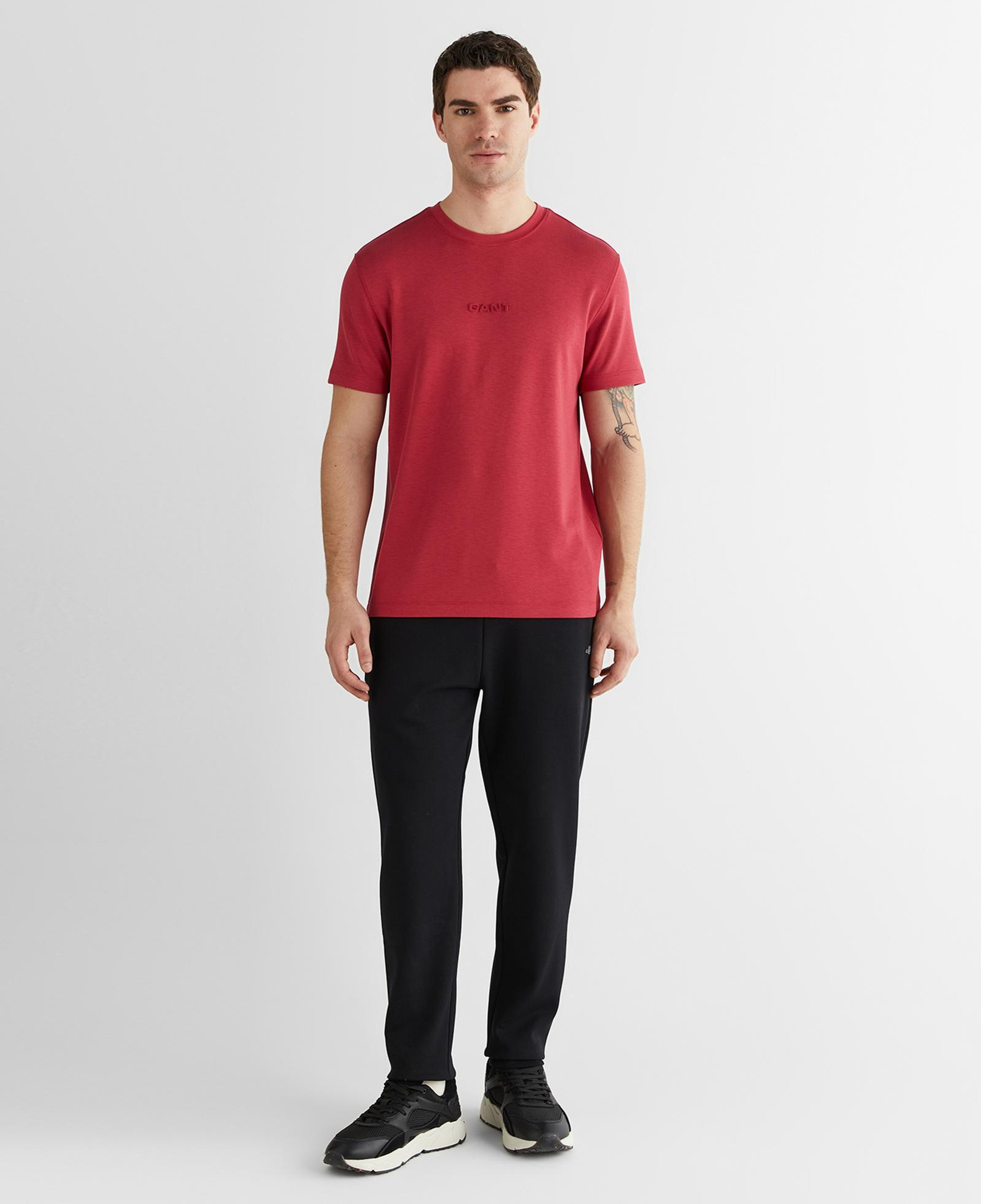 GANT Erkek Kırmızı Baskılı Kısa Kollu T-Shirt