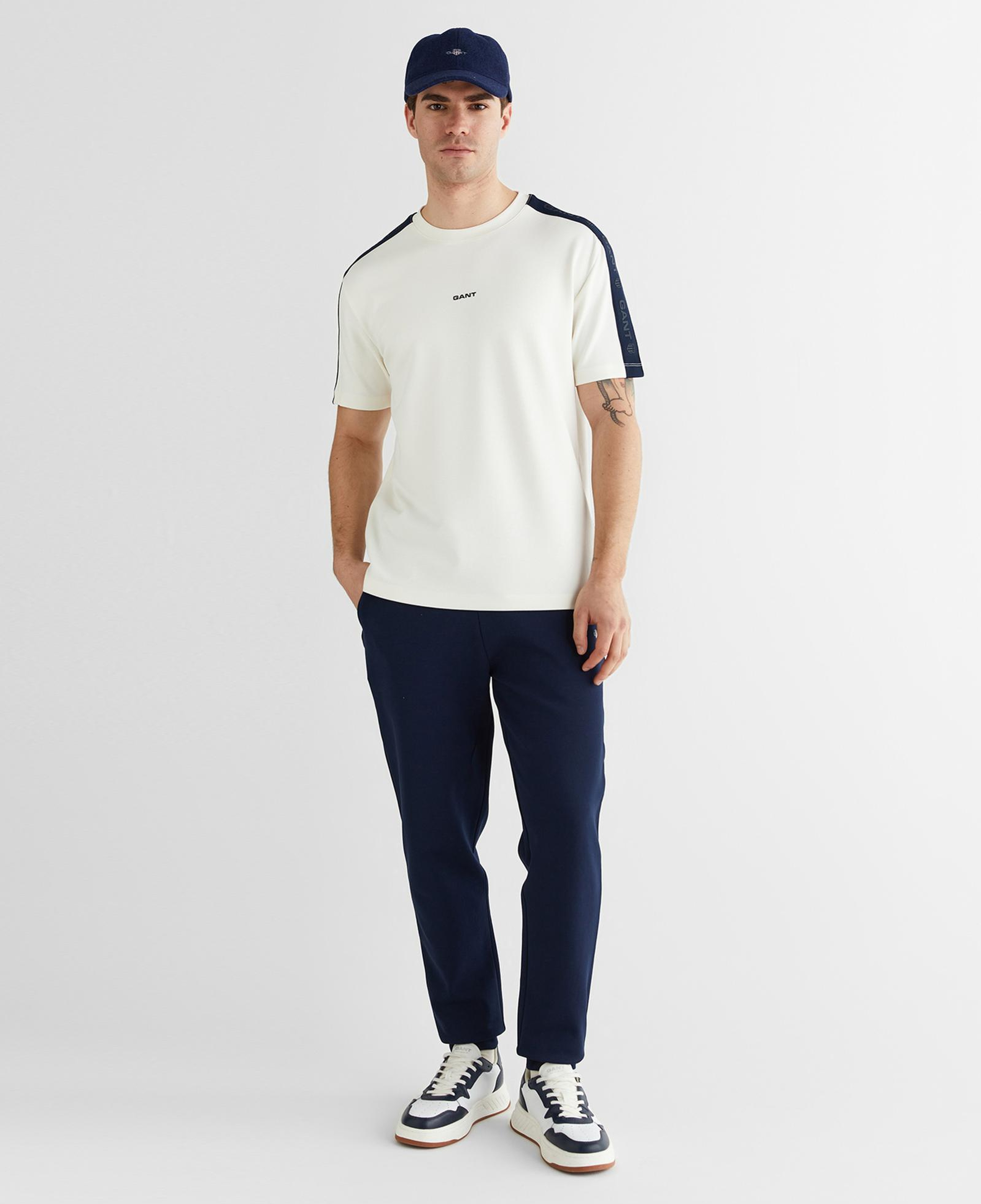 GANT Erkek Beyaz Baskılı Kısa Kollu T-Shirt