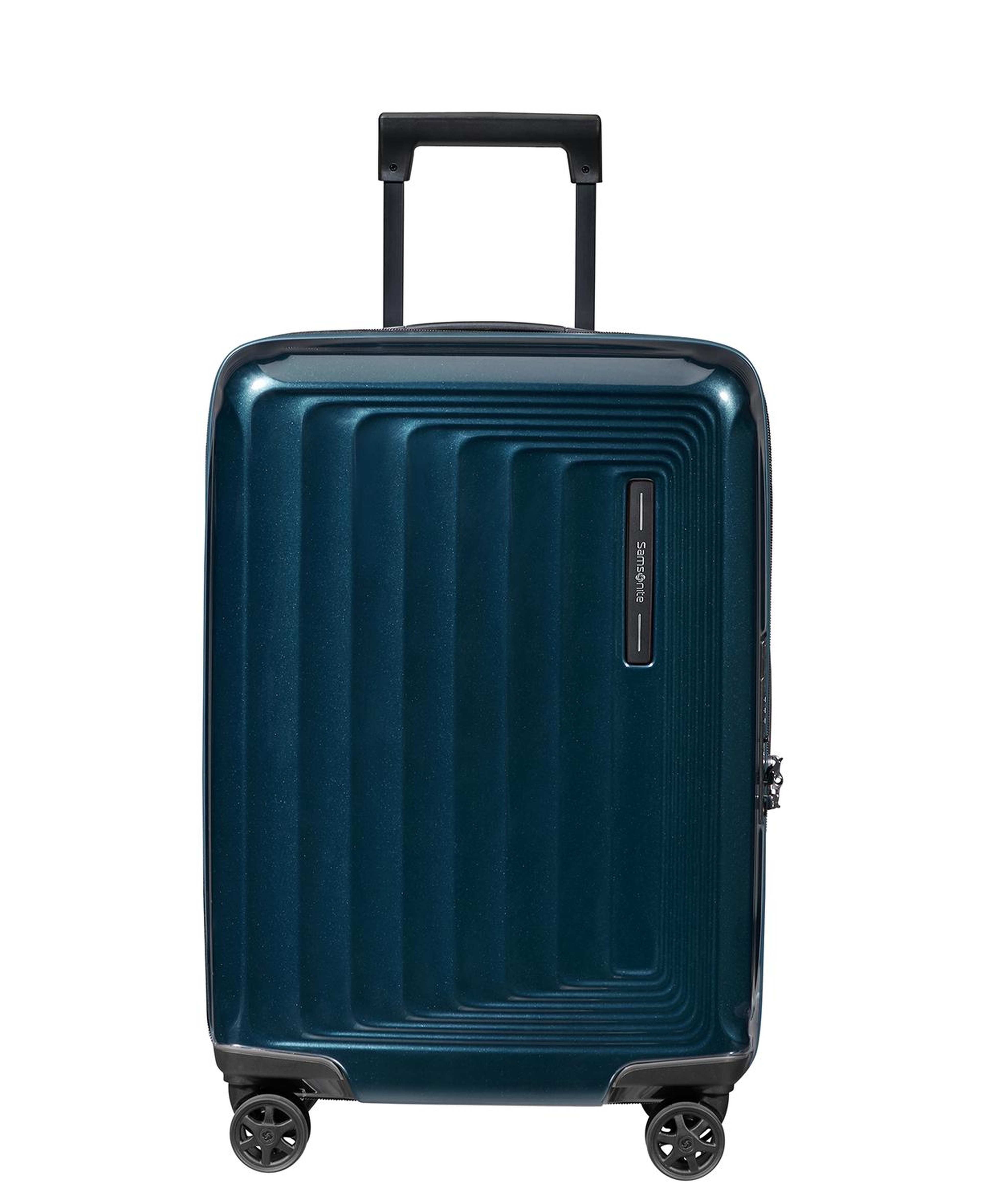 Samsonite Lacivert Spinner Nuon Körüklü 4 Tekerlekli 55 cm Kabin Boy Valiz