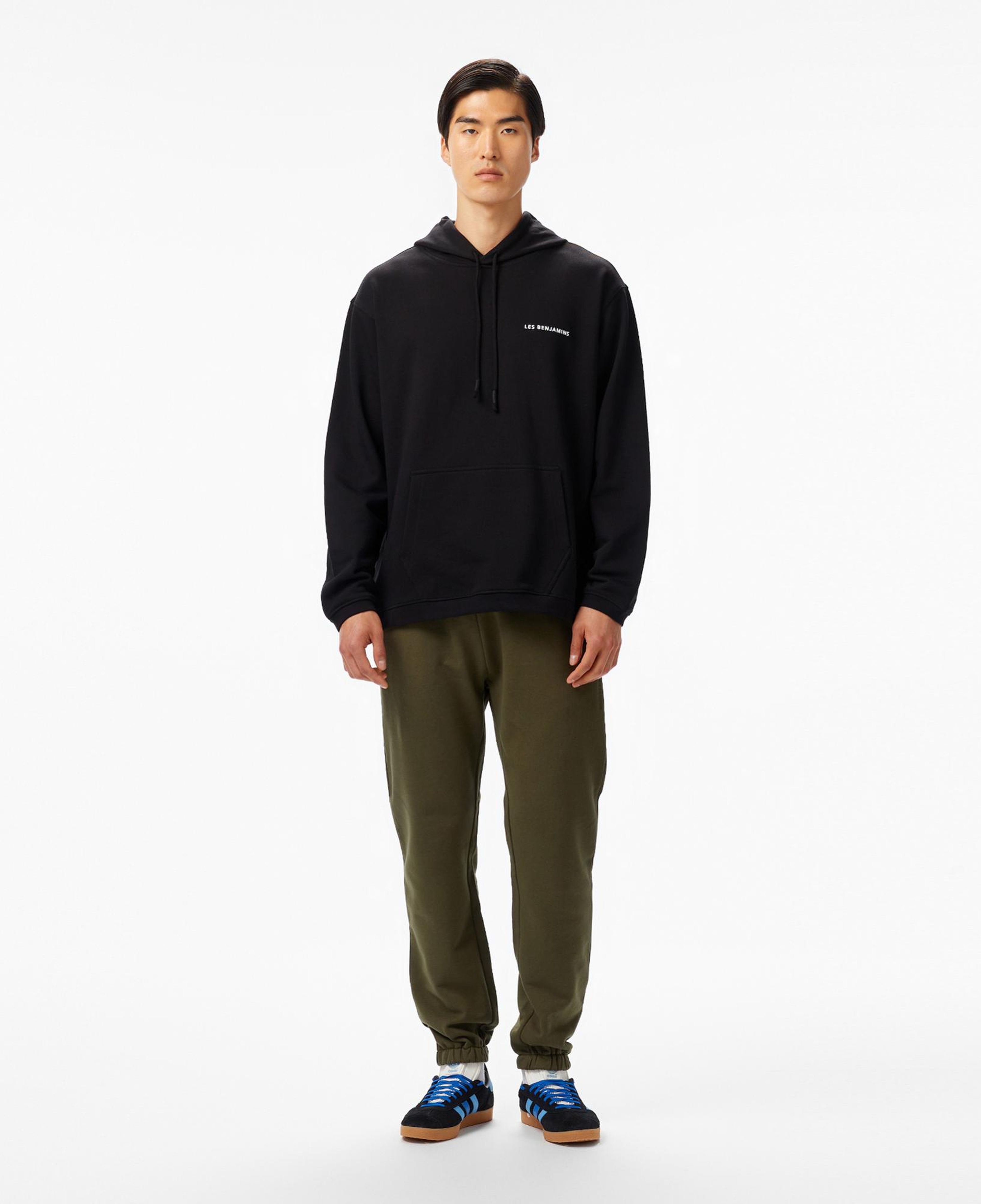 Les Benjamins Essentials Erkek Siyah Hoodie