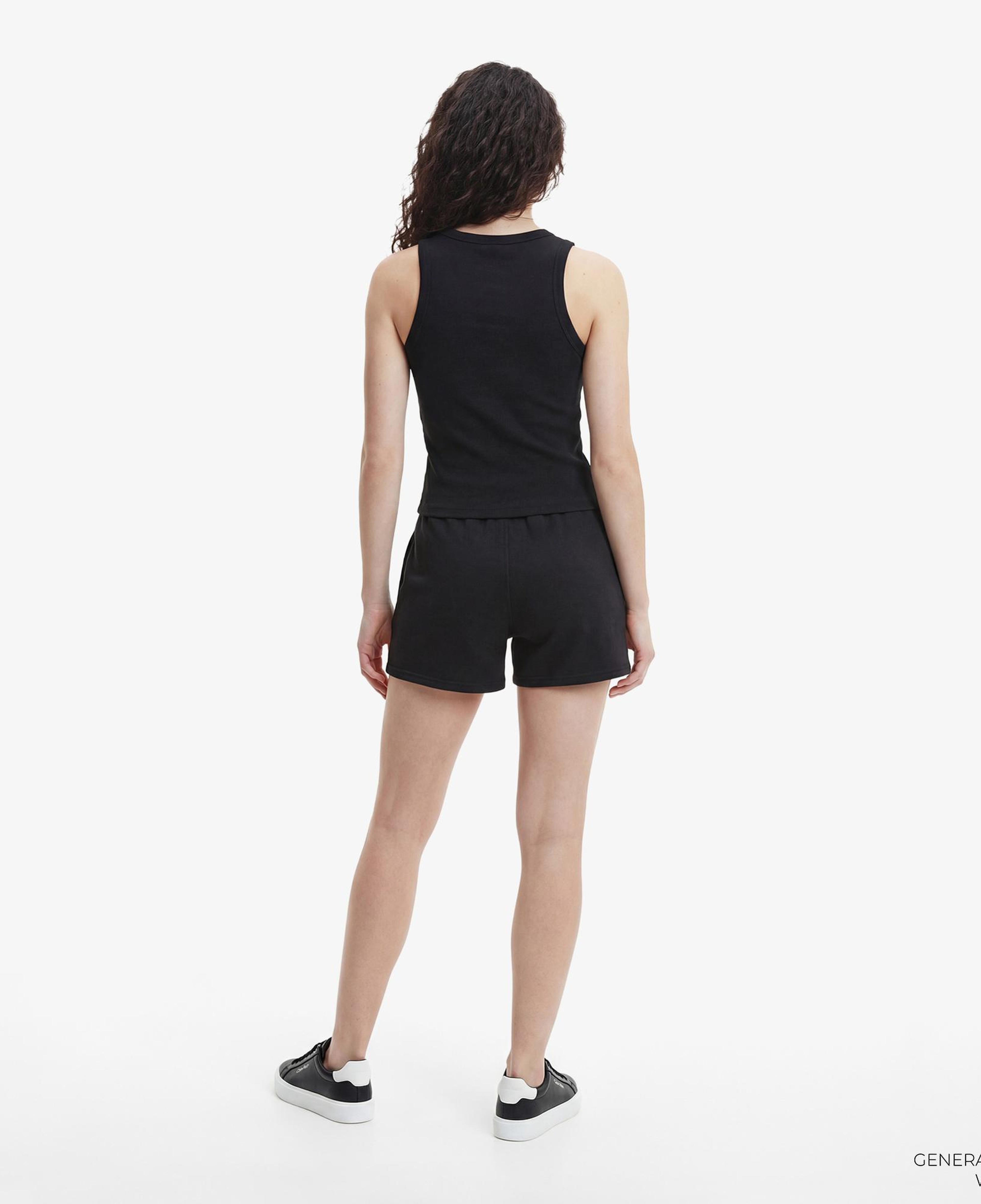 Calvin Klein Monologo French Terry Kadın Siyah Şort