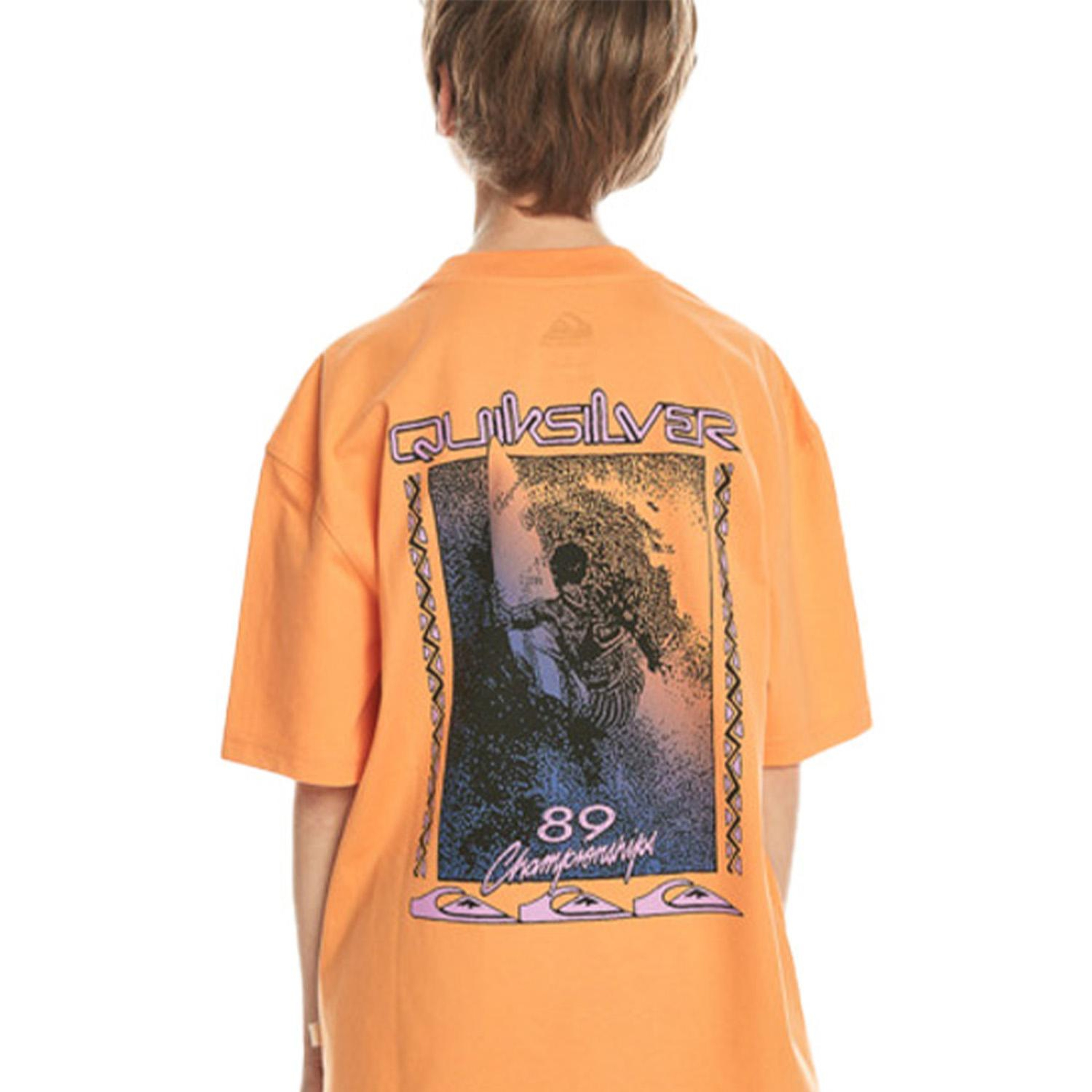 Quiksilver Back Flash Youth Erkek Çocuk Turuncu Tişört