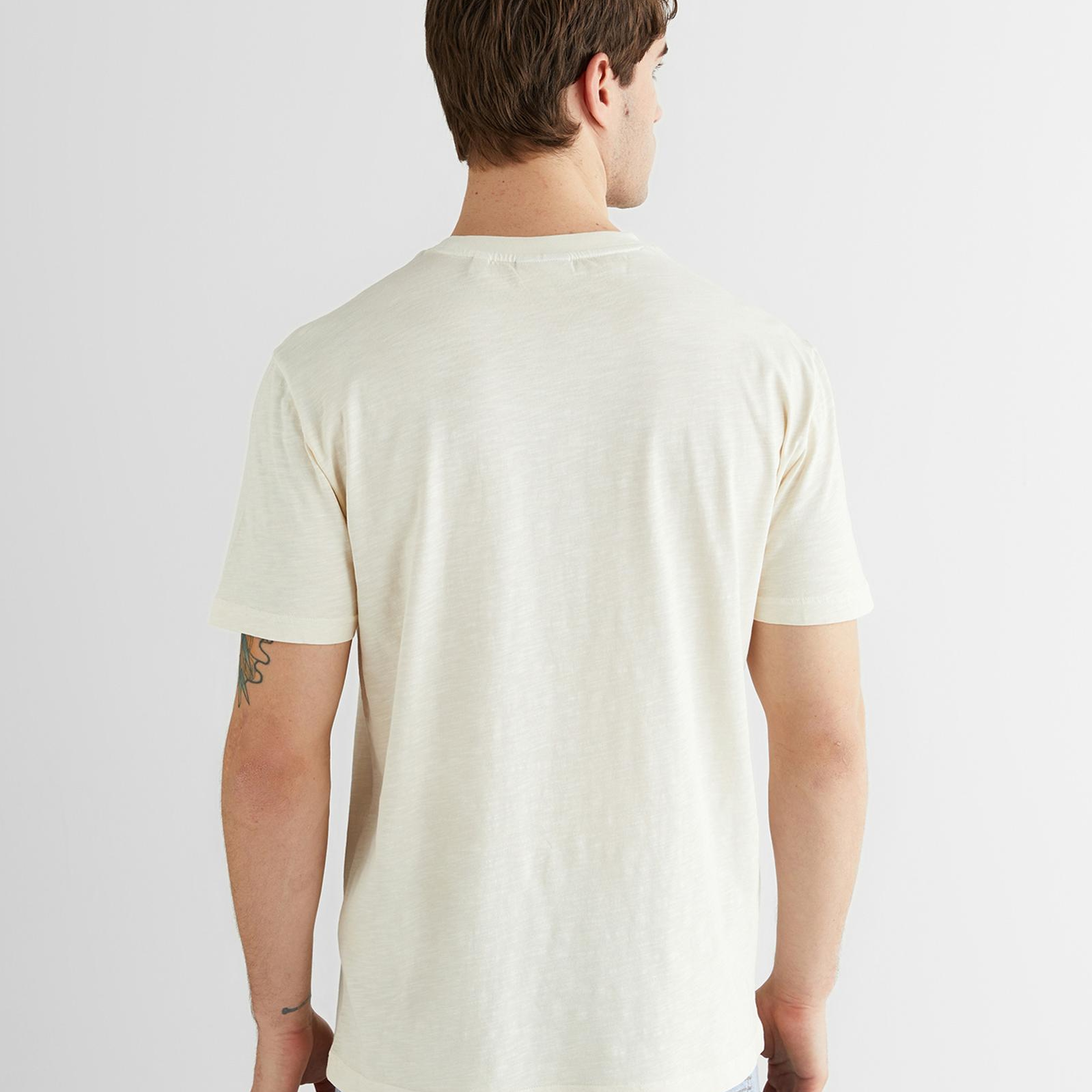 GANT Erkek Bej Baskılı Kısa Kollu T-Shirt