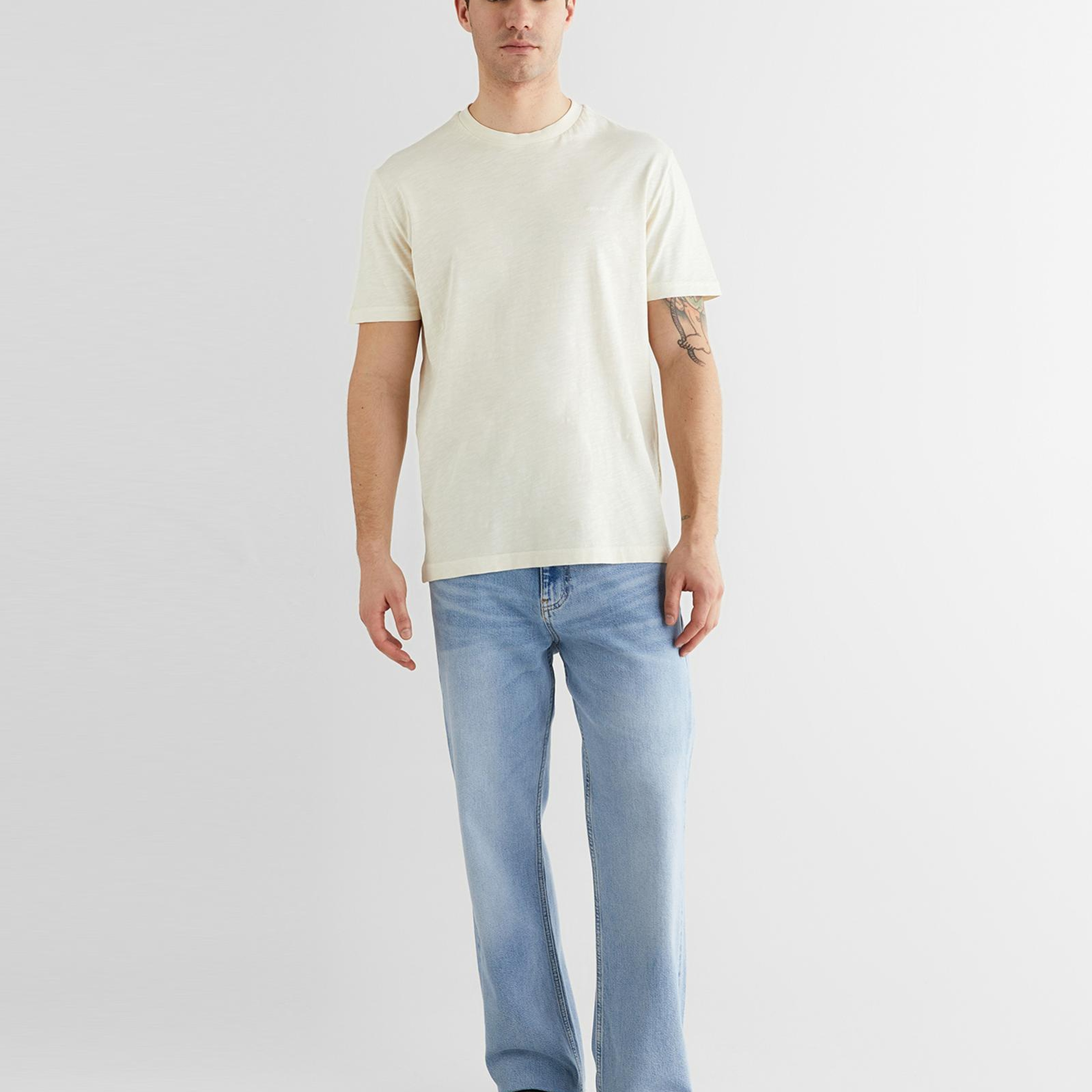 GANT Erkek Bej Baskılı Kısa Kollu T-Shirt