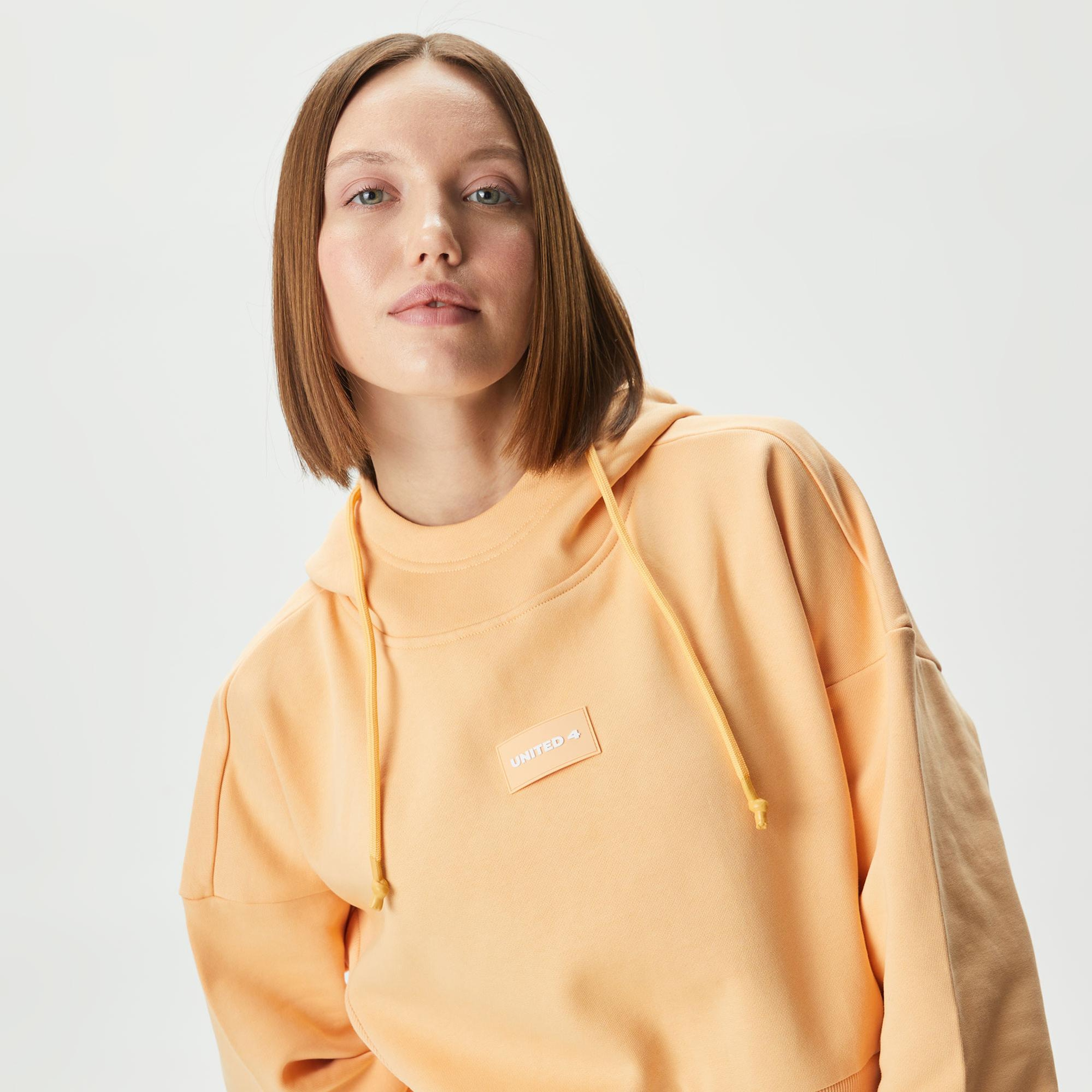 UNITED4 Classic Kadın Turuncu  Hoodie