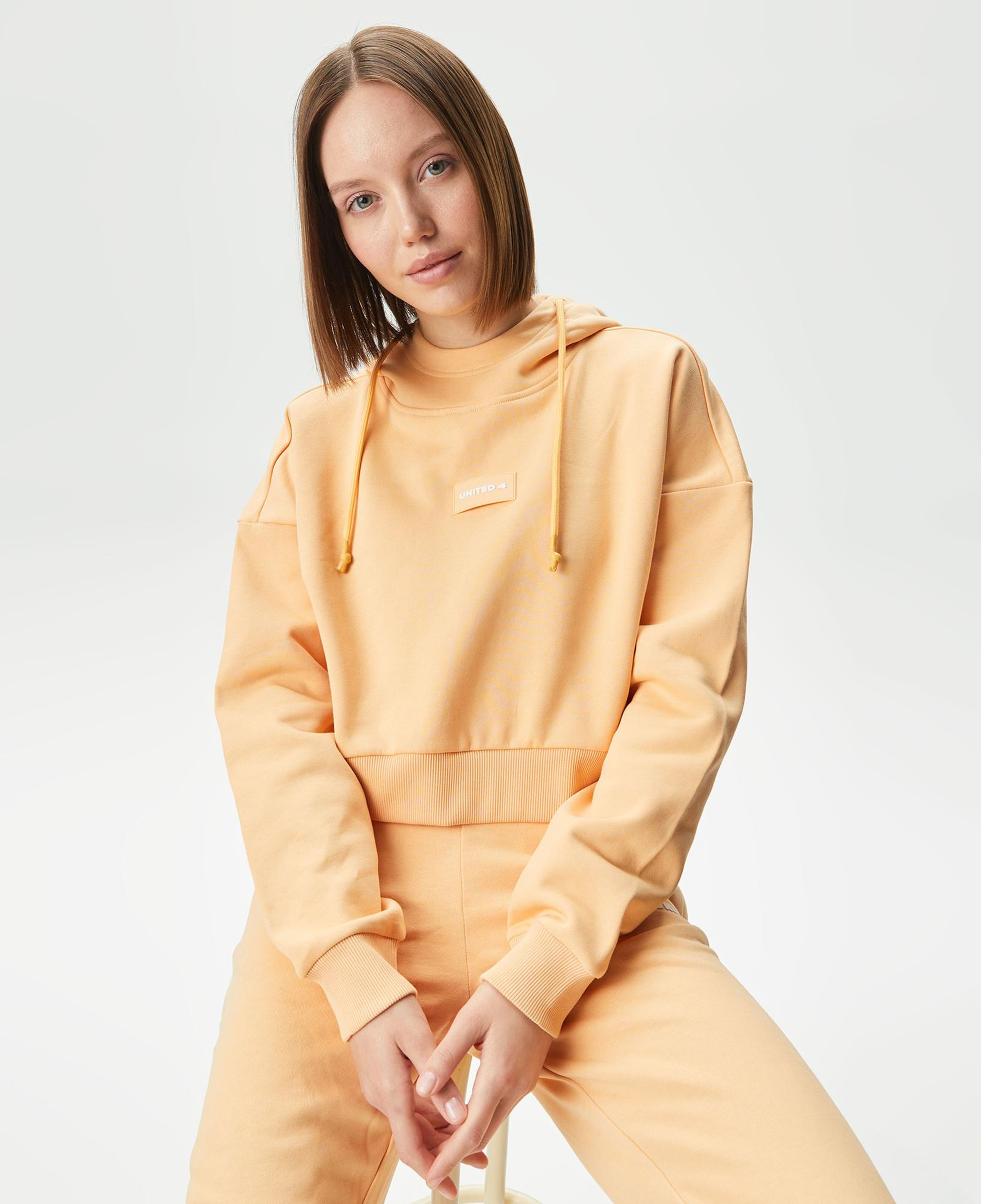UNITED4 Classic Kadın Turuncu  Hoodie