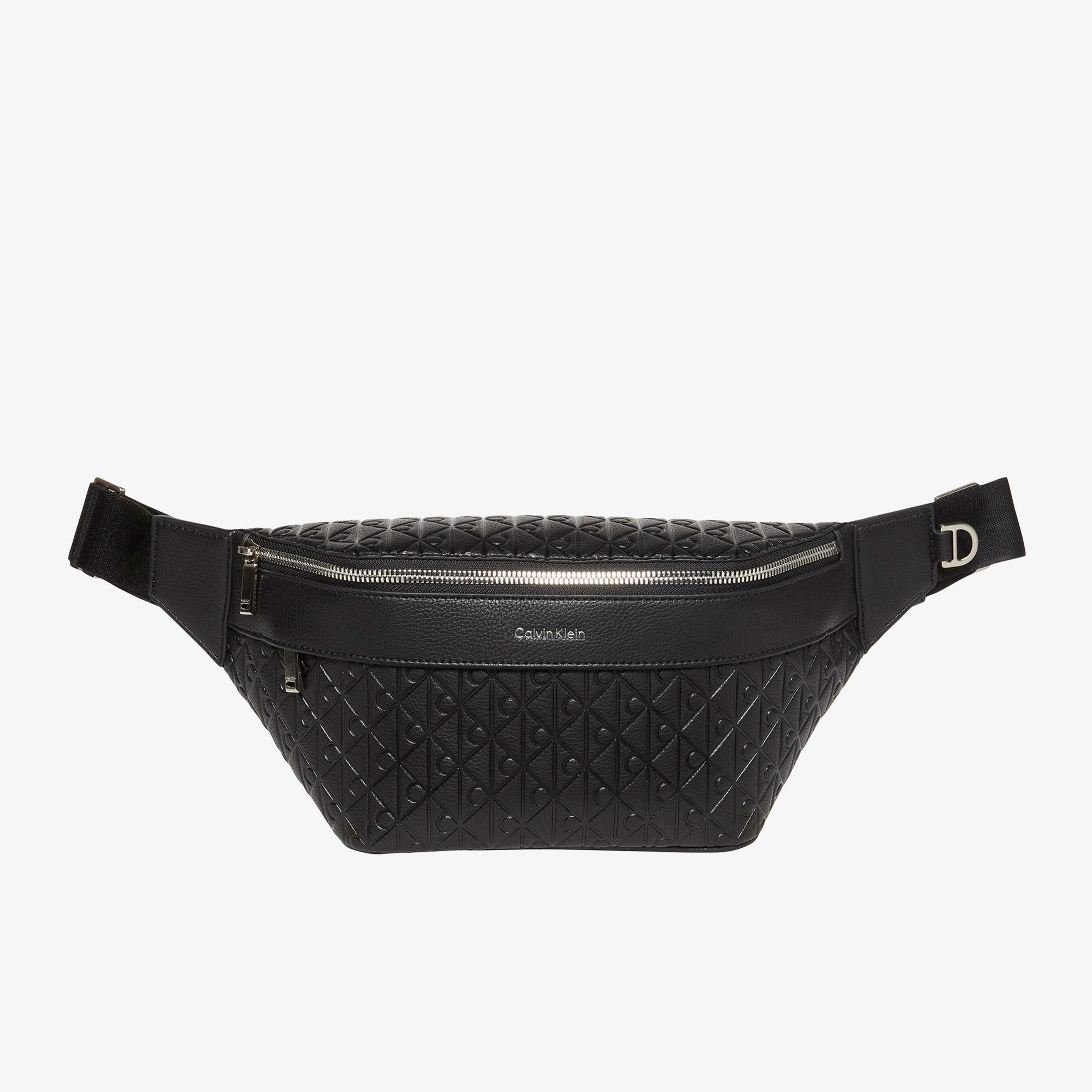 Calvin Klein Emblem Emboss Waistbag Erkek Siyah Bel Çantası