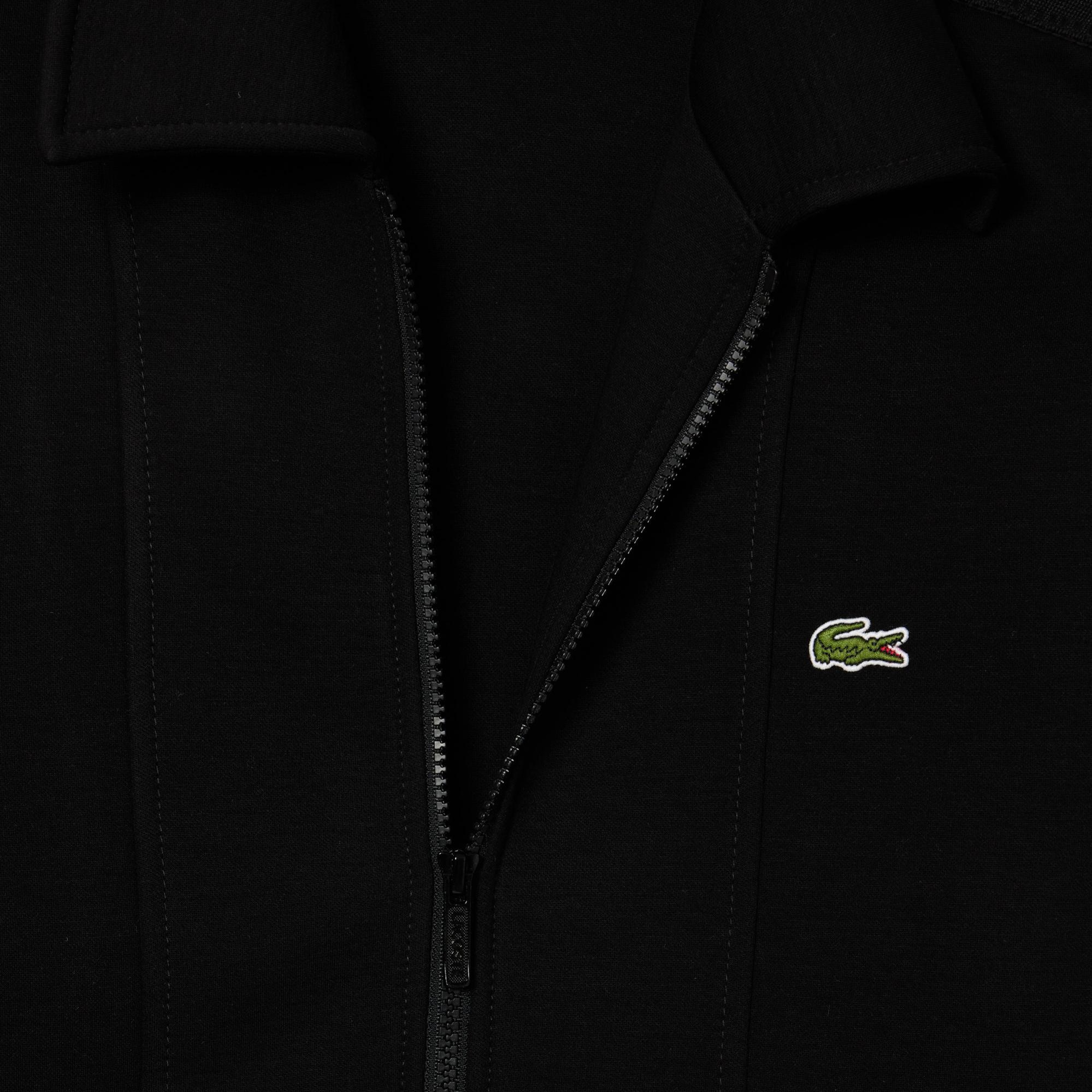 Erkek Regular Fit Fermuarlı Siyah Sweatshirt