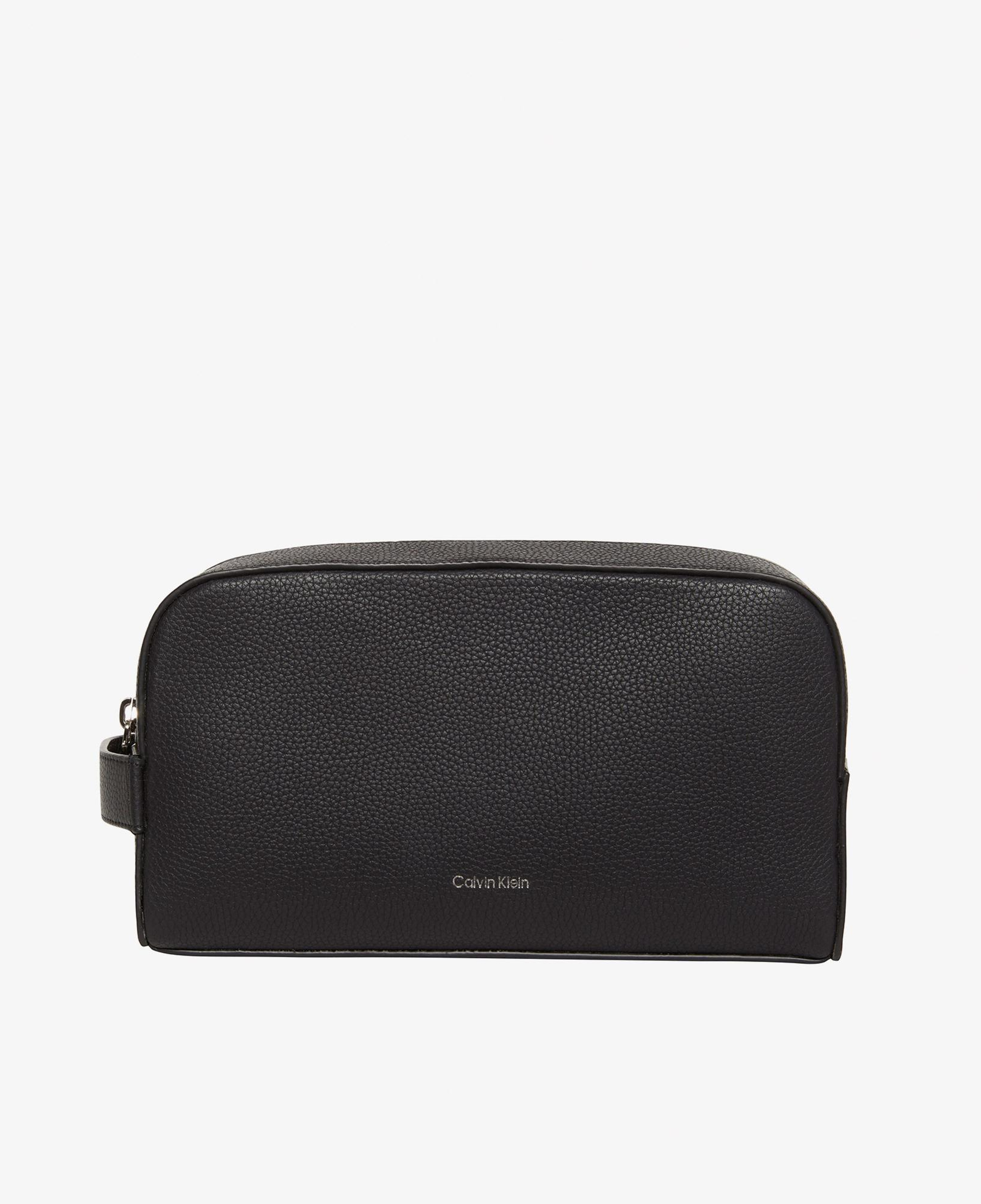 Calvin Klein Foil Emboss Dopp Kit Erkek Siyah El Çantası