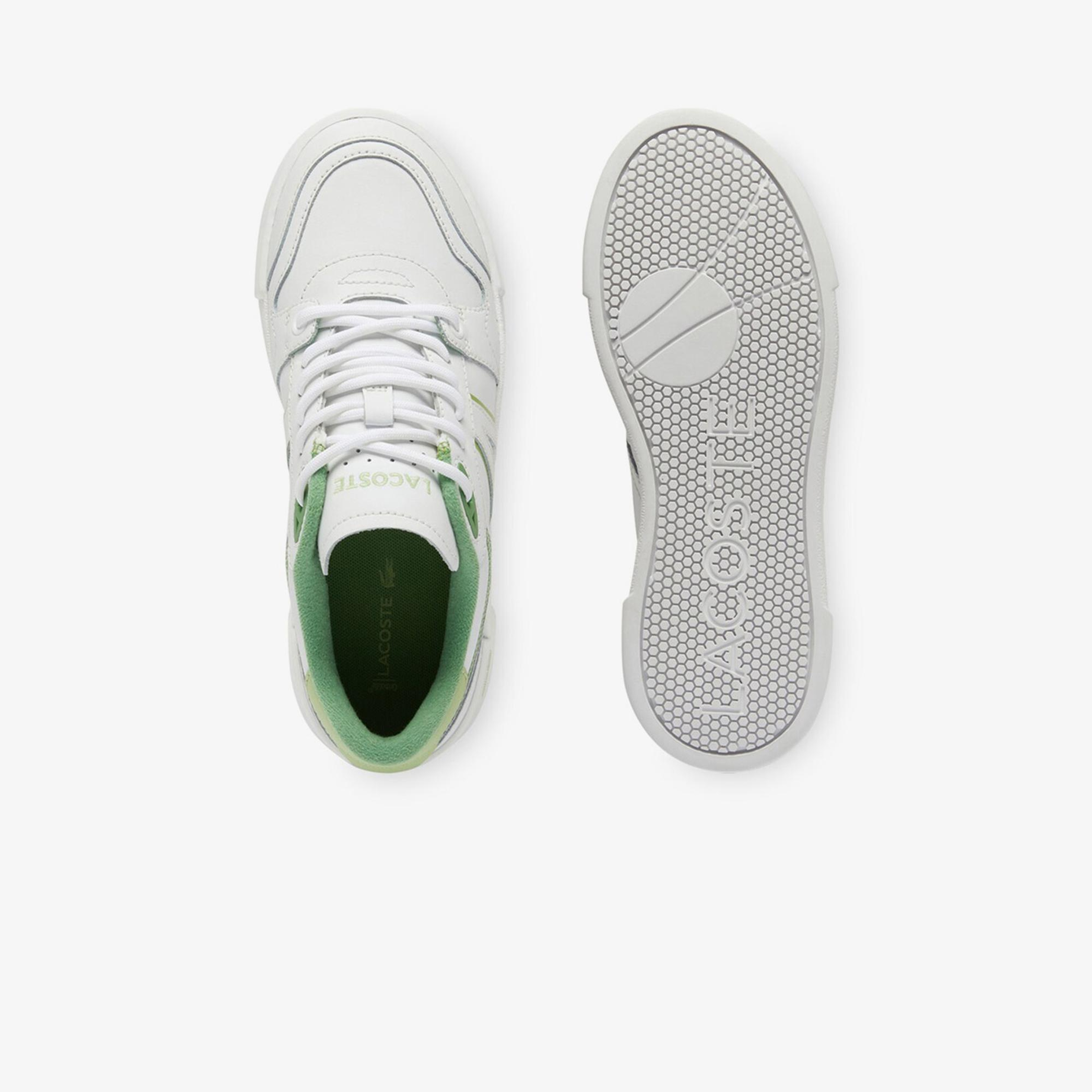 Lacoste L002 Evo Kadın Beyaz/Yeşil Sneaker