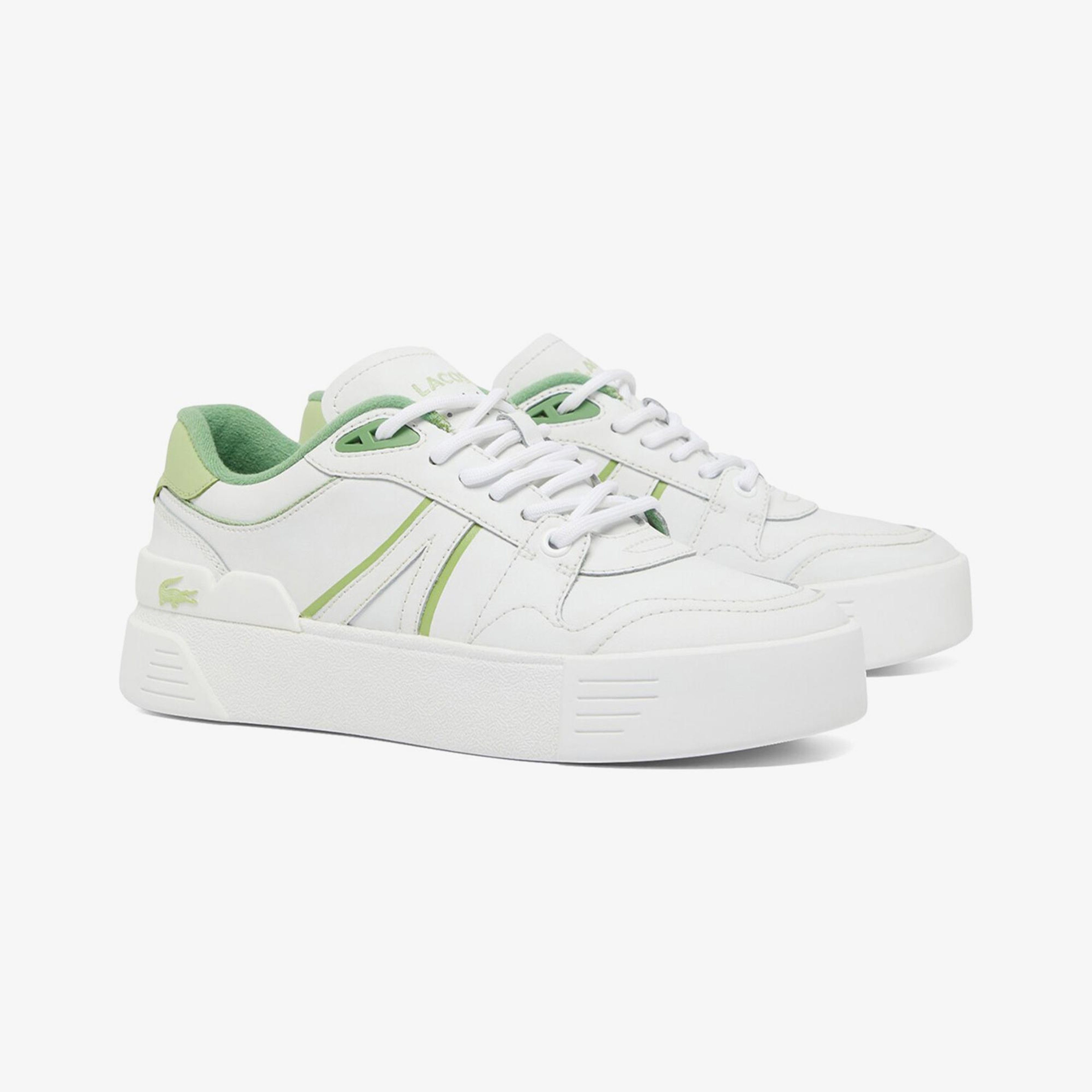 Lacoste L002 Evo Kadın Beyaz/Yeşil Sneaker
