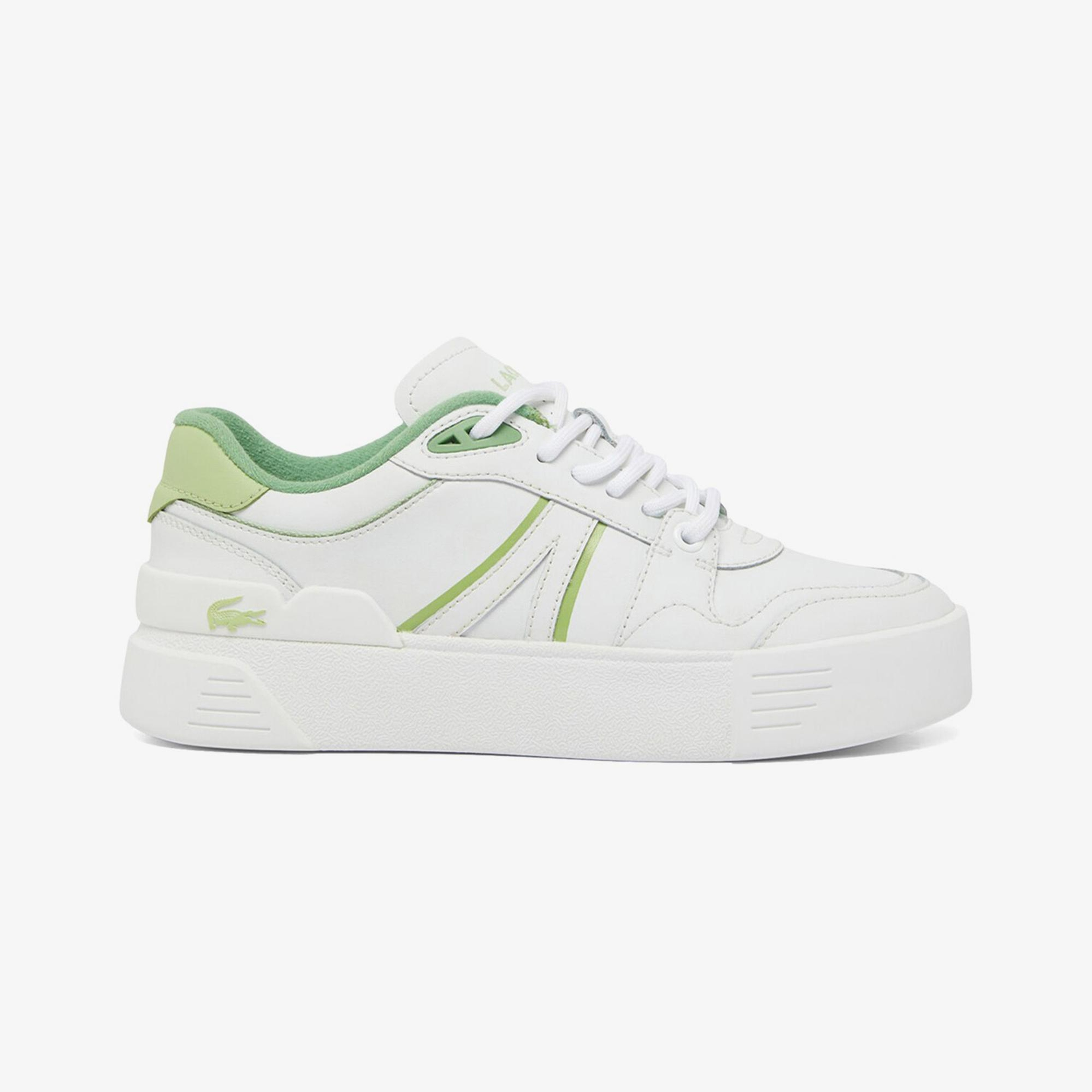 Lacoste L002 Evo Kadın Beyaz/Yeşil Sneaker