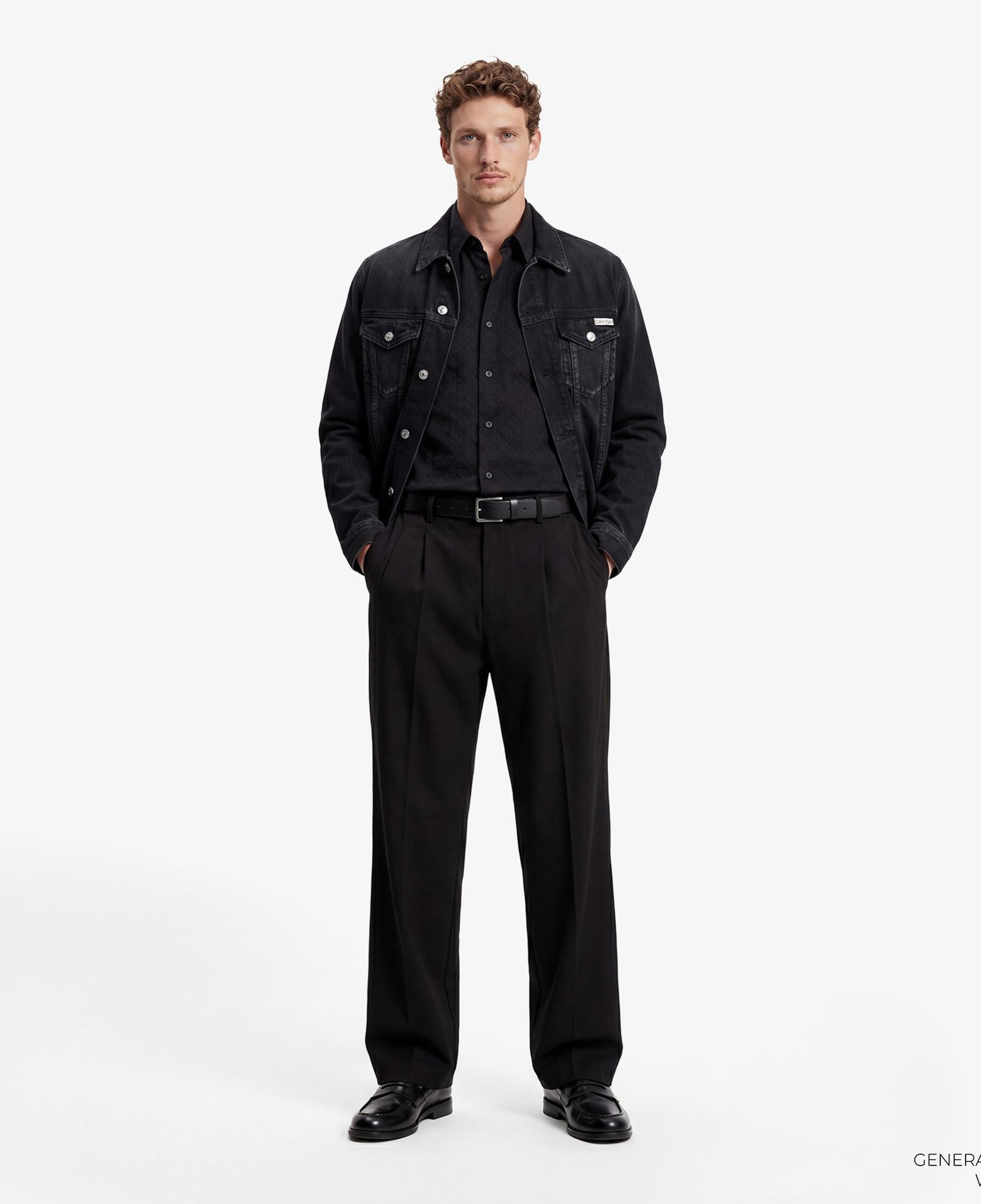 Calvin Klein Jacquard Easy Erkek Siyah Gömlek