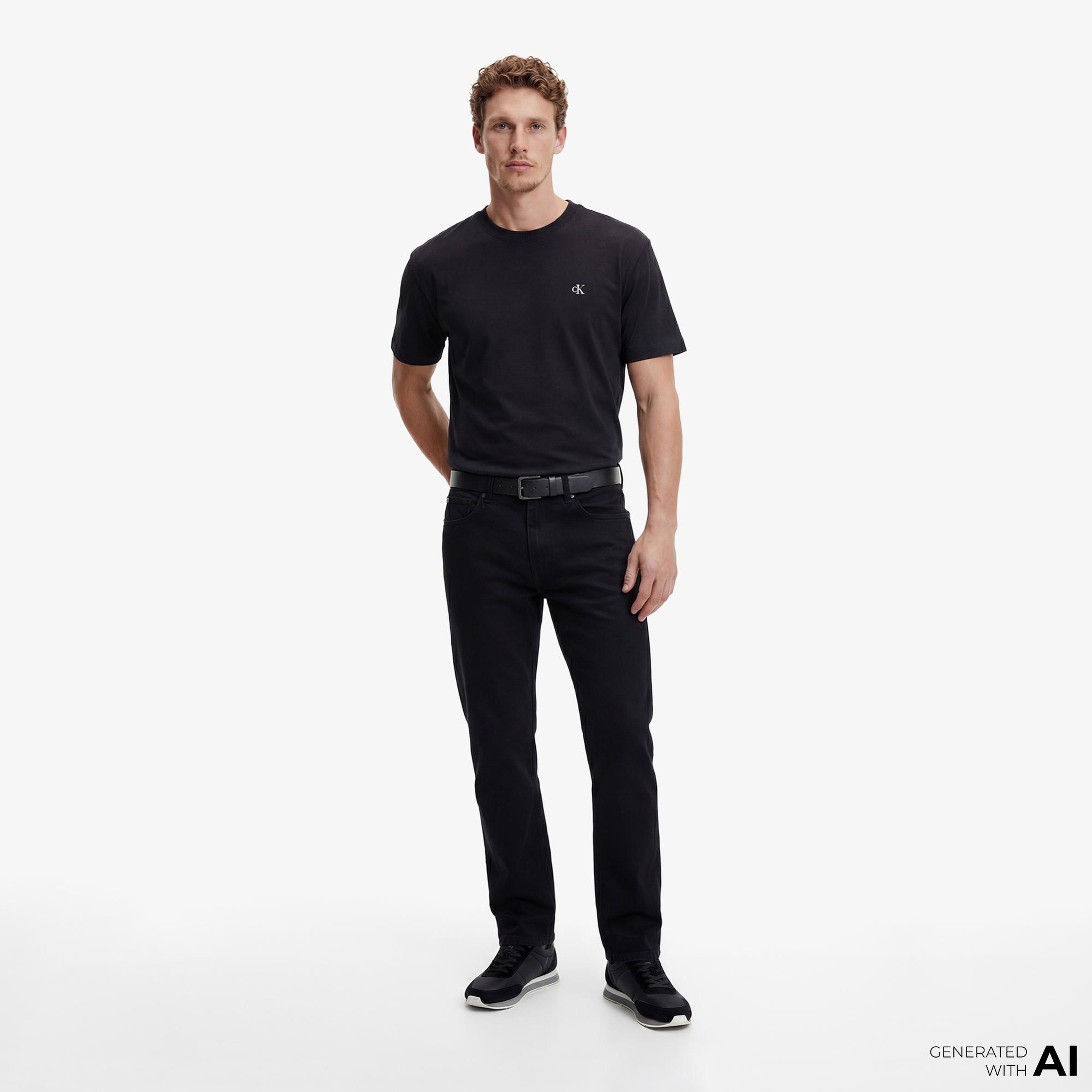 Calvin Klein Classic Monogram 2'li Erkek Renkli T-Shirt