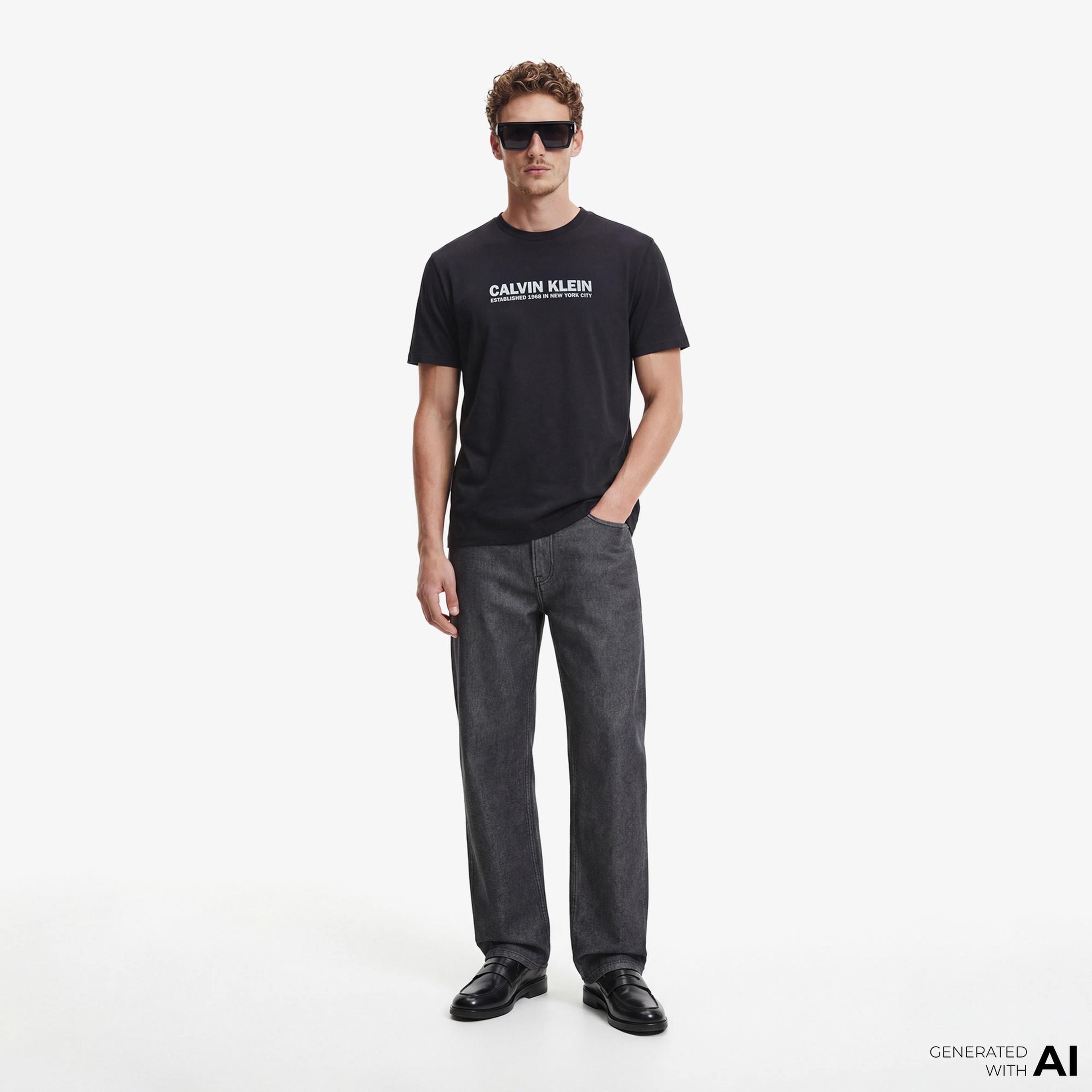 Calvin Klein 30S Grap Erkek Siyah T-Shirt