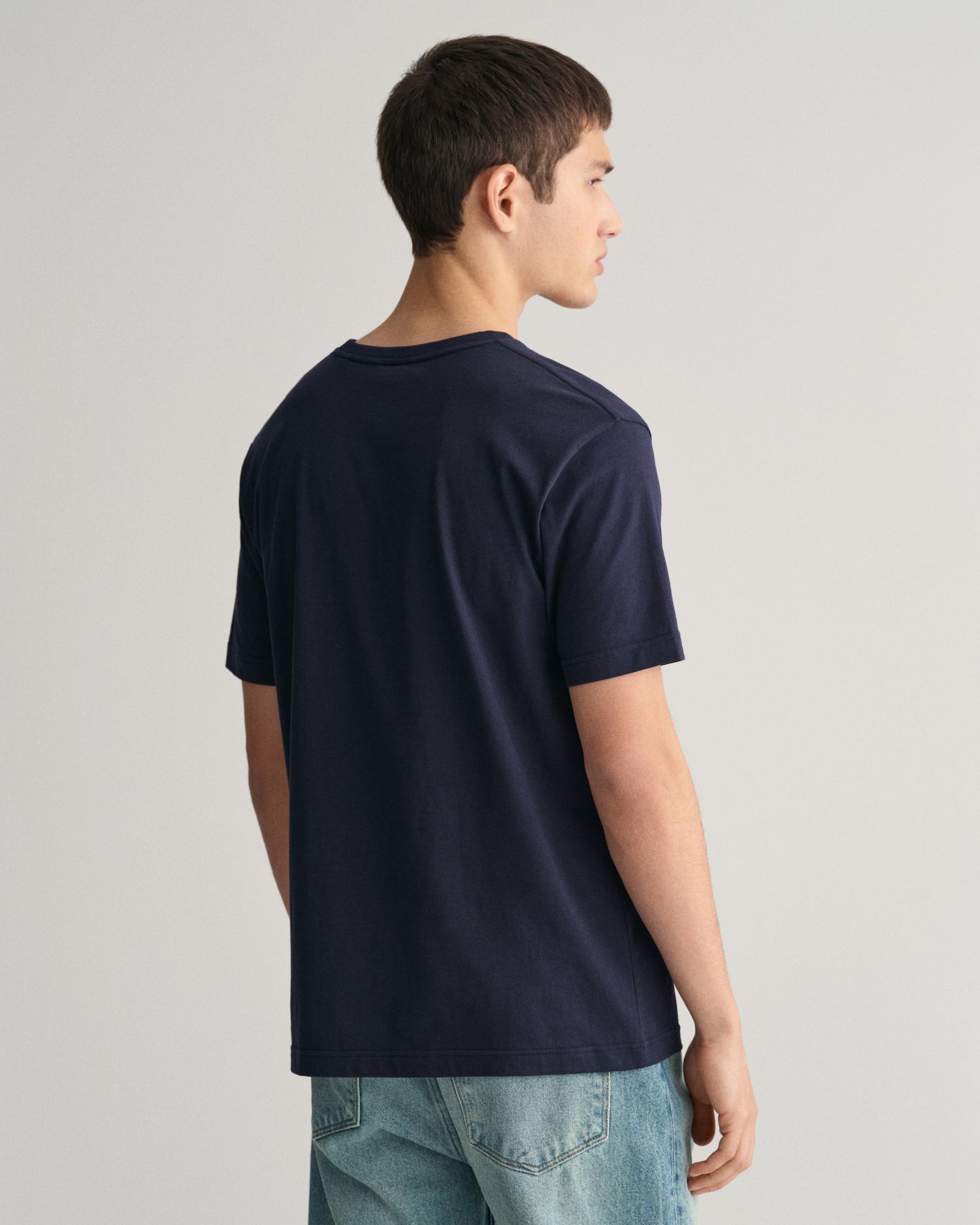 GANT Erkek Lacivert Regular Fit T-Shirt