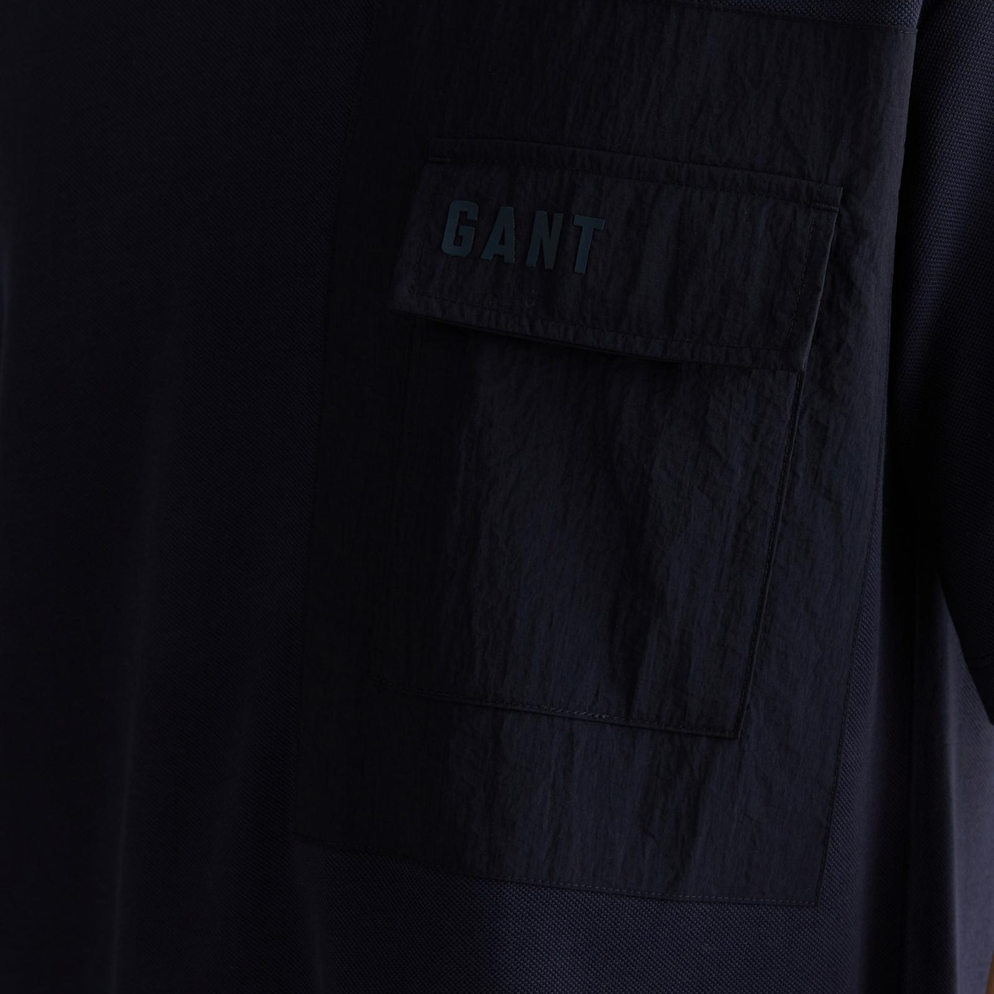 Gant Erkek Lacivert Relaxed Fit Bisiklet Yaka Logolu T-Shirt
