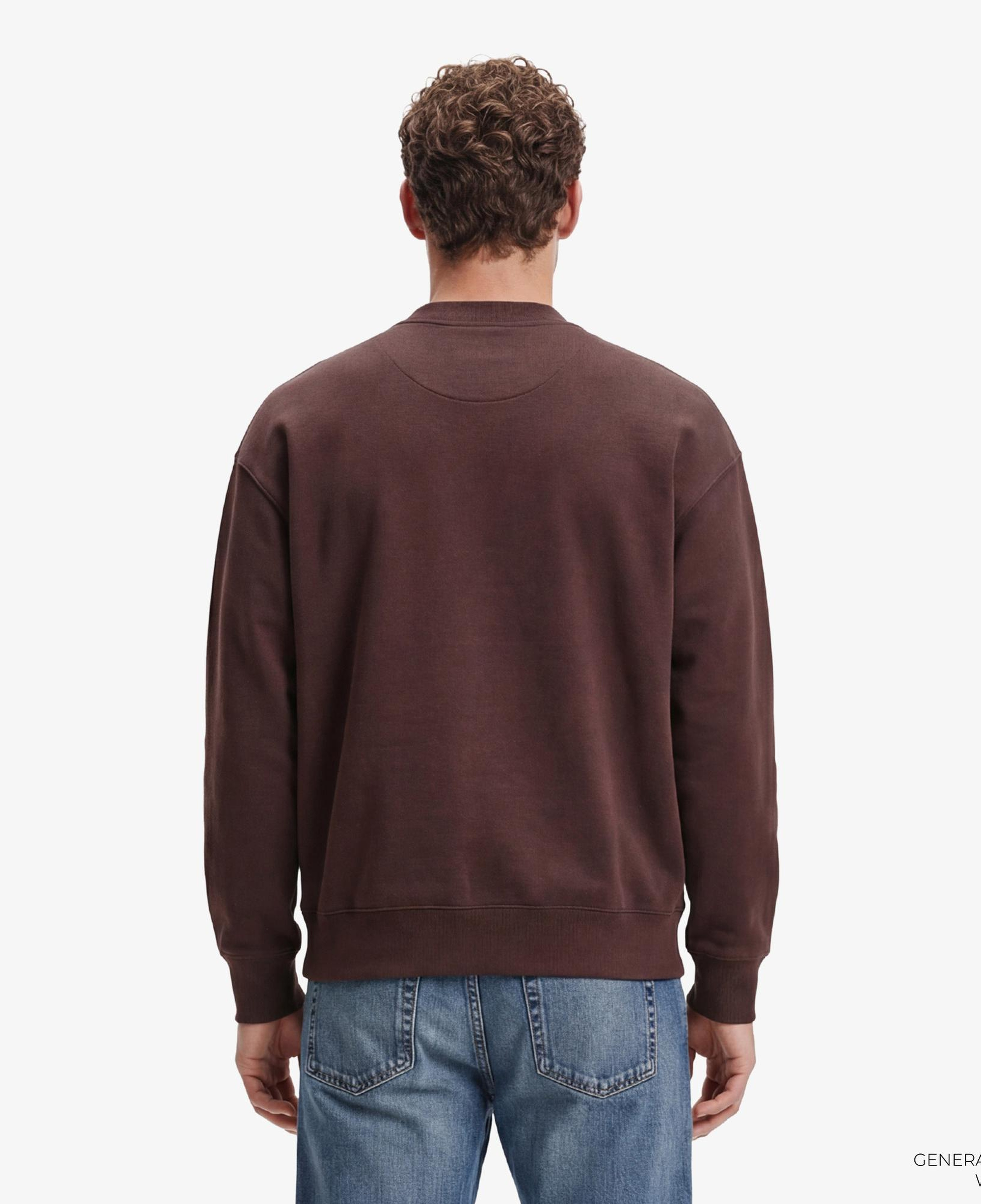 Calvin Klein Premium Terry Monologo Erkek Kahverengi Sweatshirt