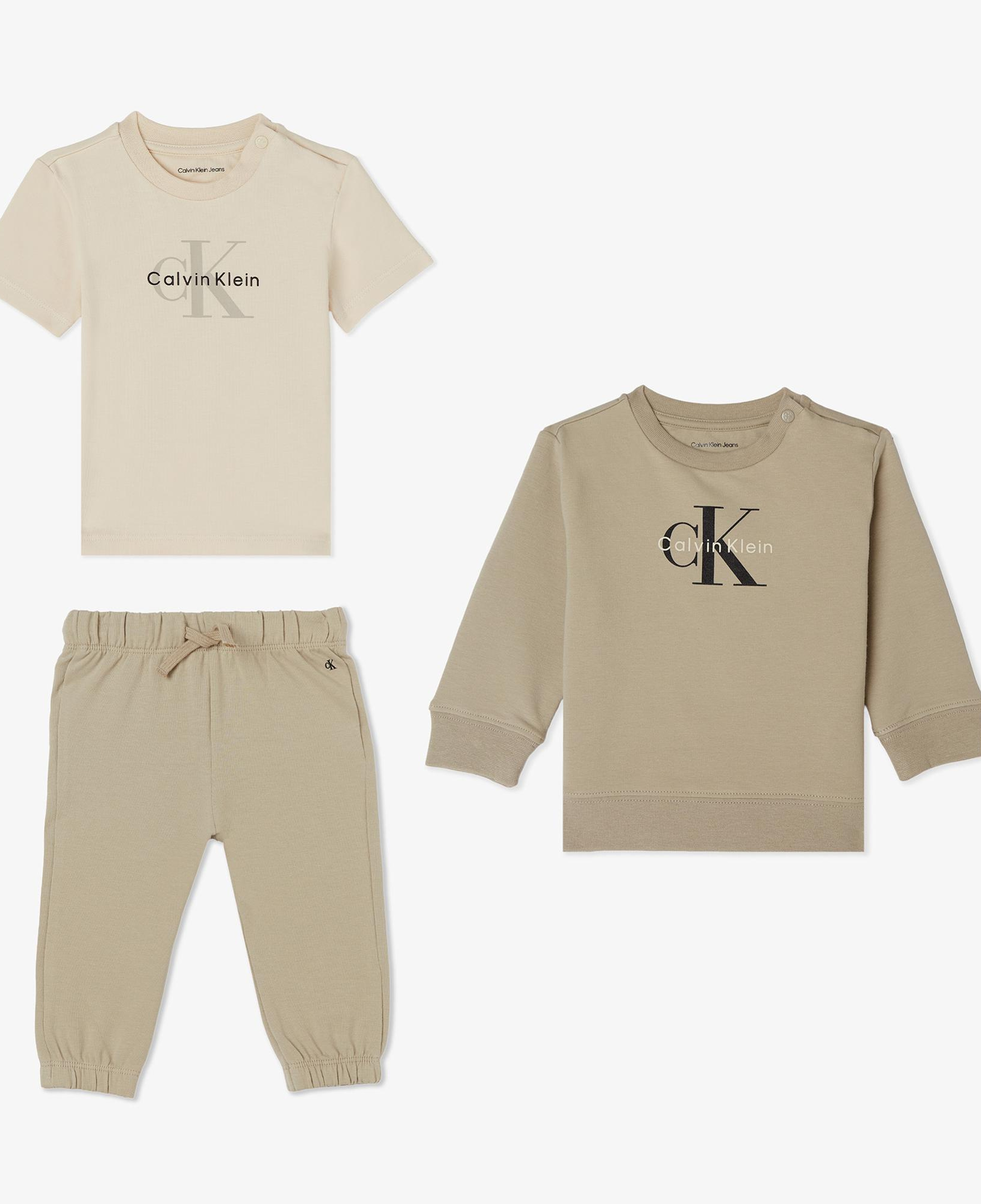 Calvin Klein Monogram Starter Bej Bebek Takımı