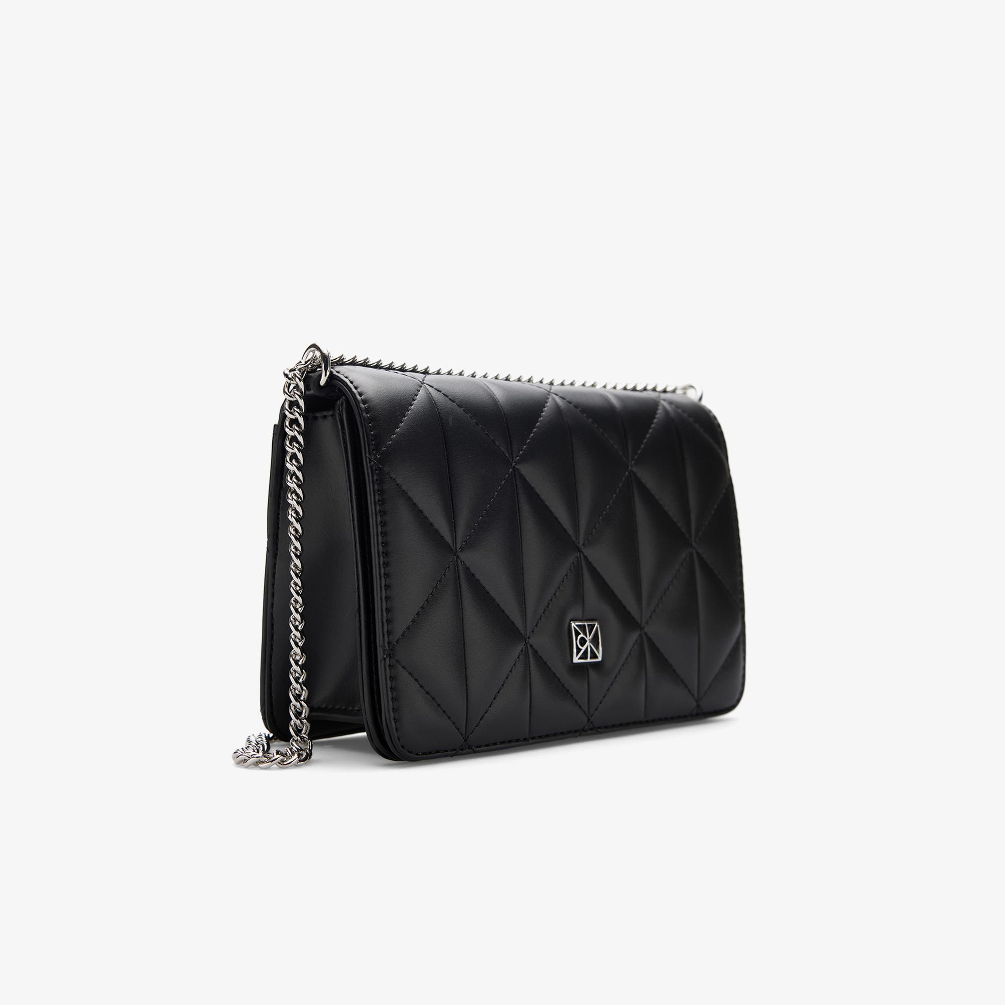 Calvin Klein Quilted Mini Chain Kadın Siyah Cüzdan