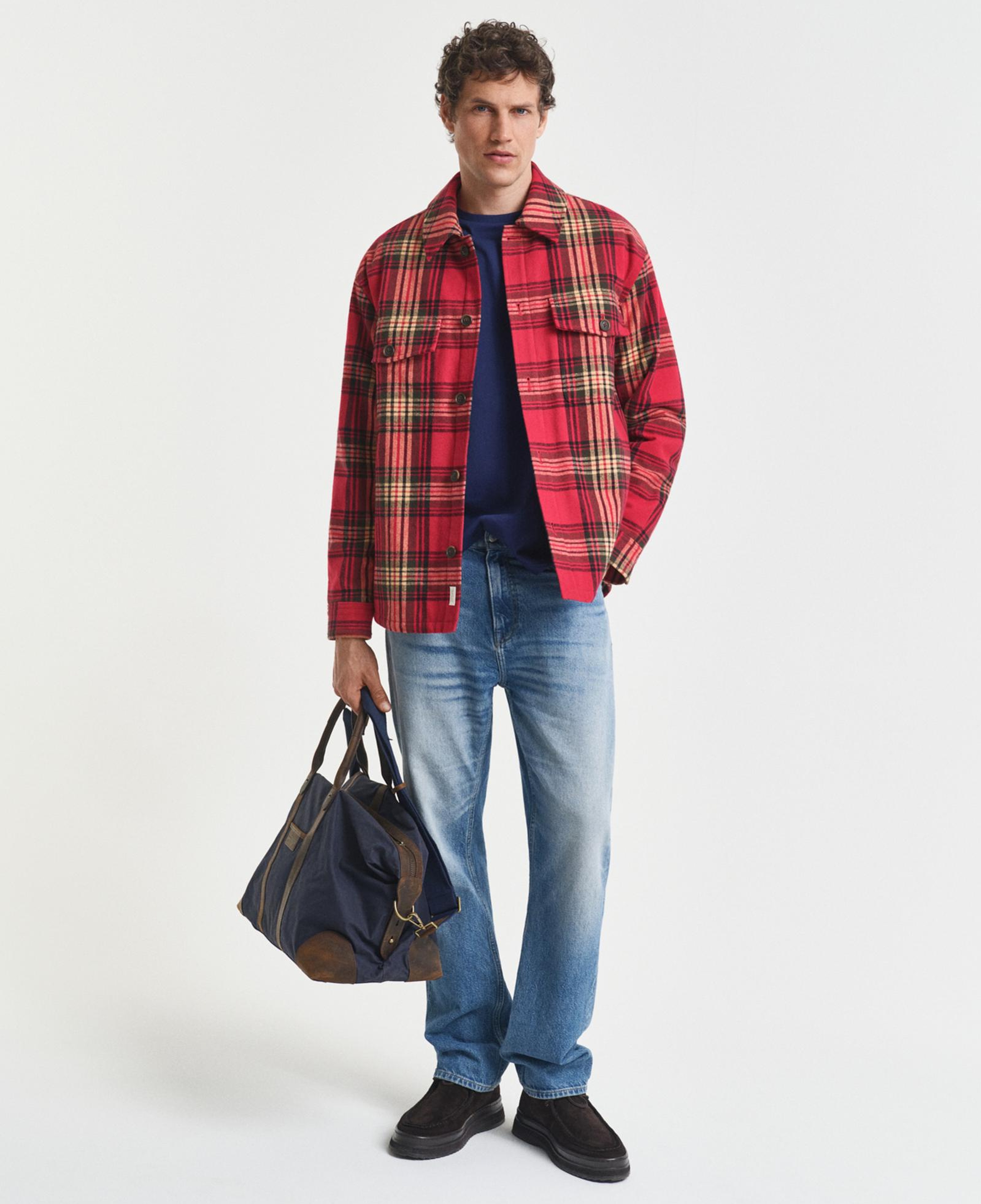 GANT Erkek Mavi Regular Fit Bisiklet Yaka T-Shirt