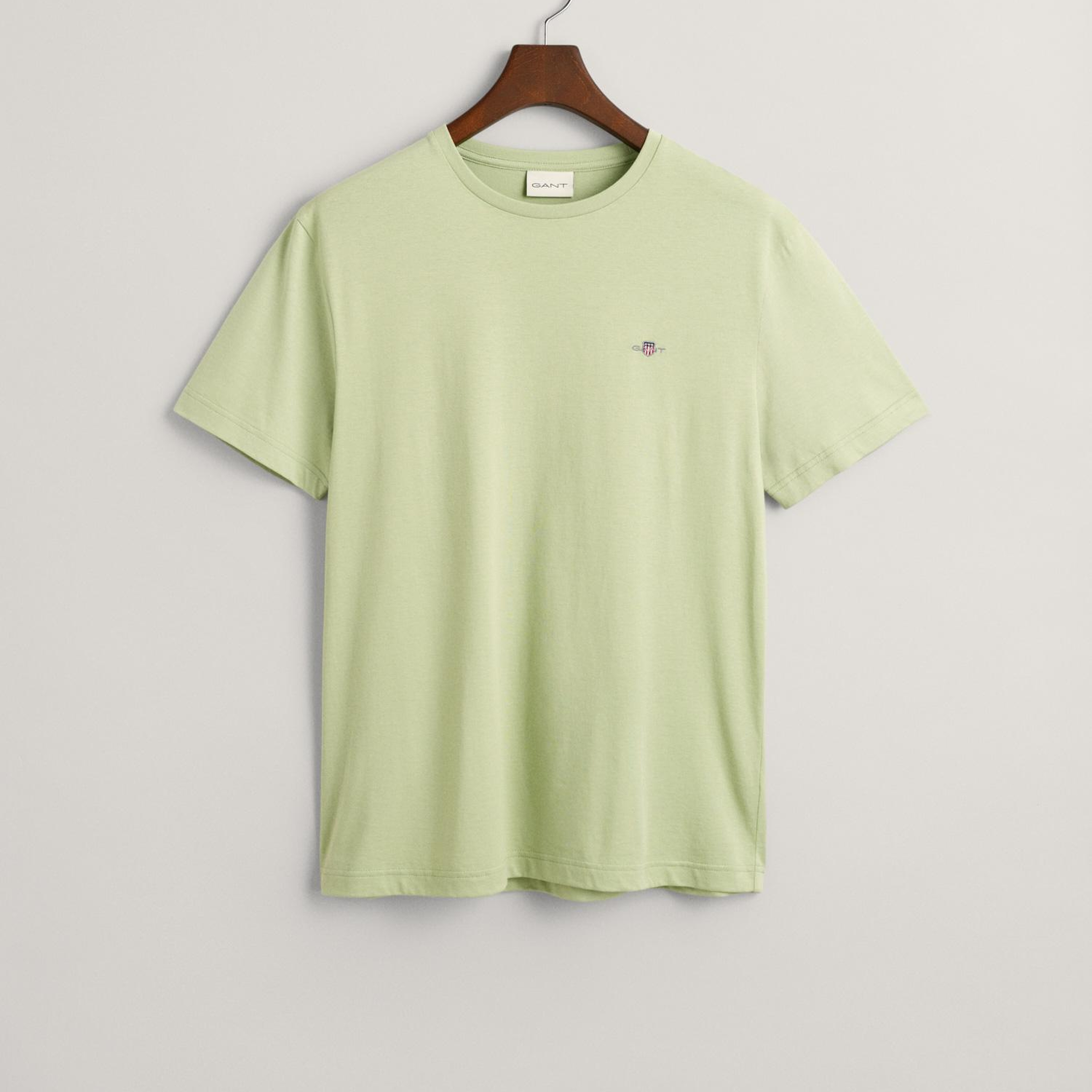 GANT Erkek Yeşil Regular Fit Bisiklet Yaka T-Shirt