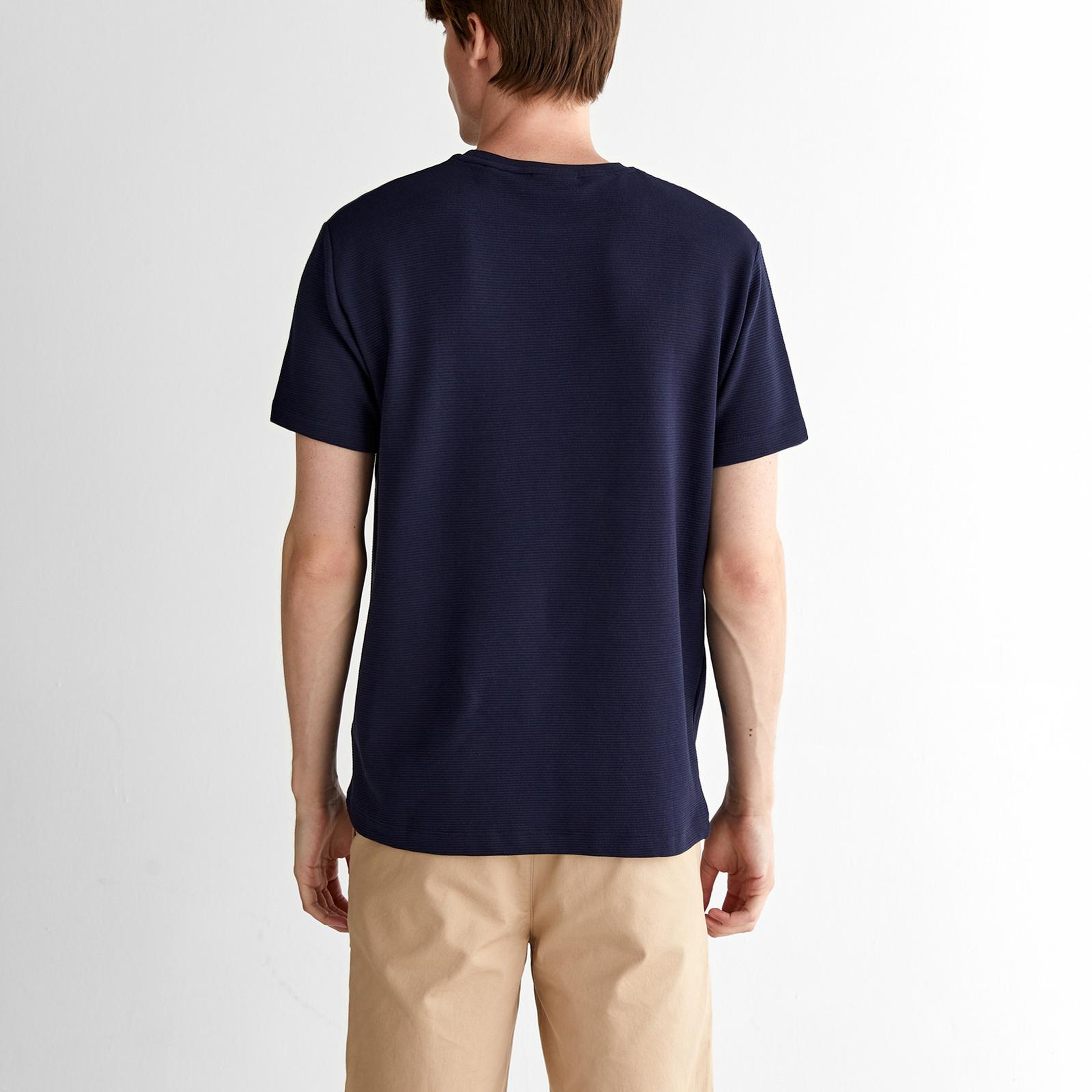 GANT Erkek Lacivert Regular Fit Bisiklet Yaka T-Shirt