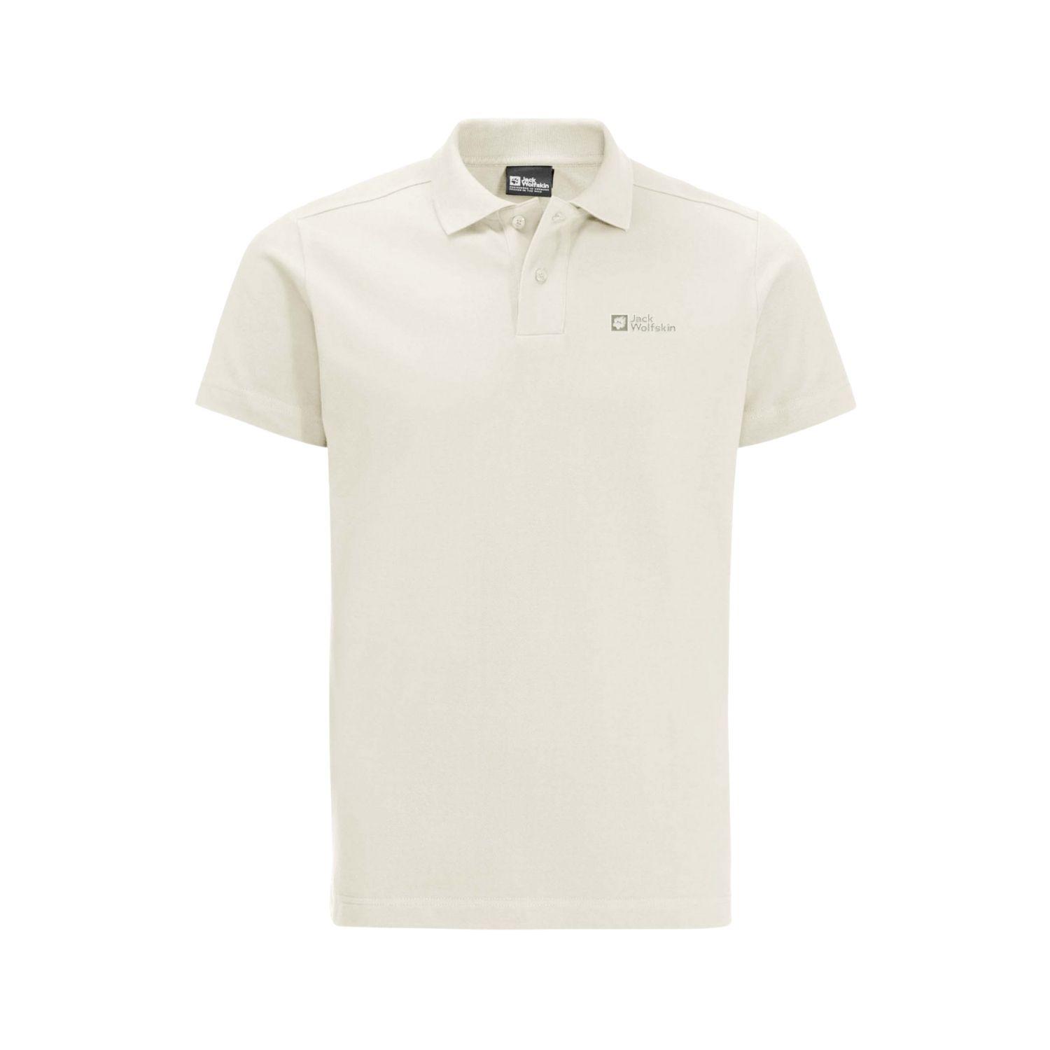 Jack Wolfskin Essential Polo Erkek Beyaz Polo Tişört
