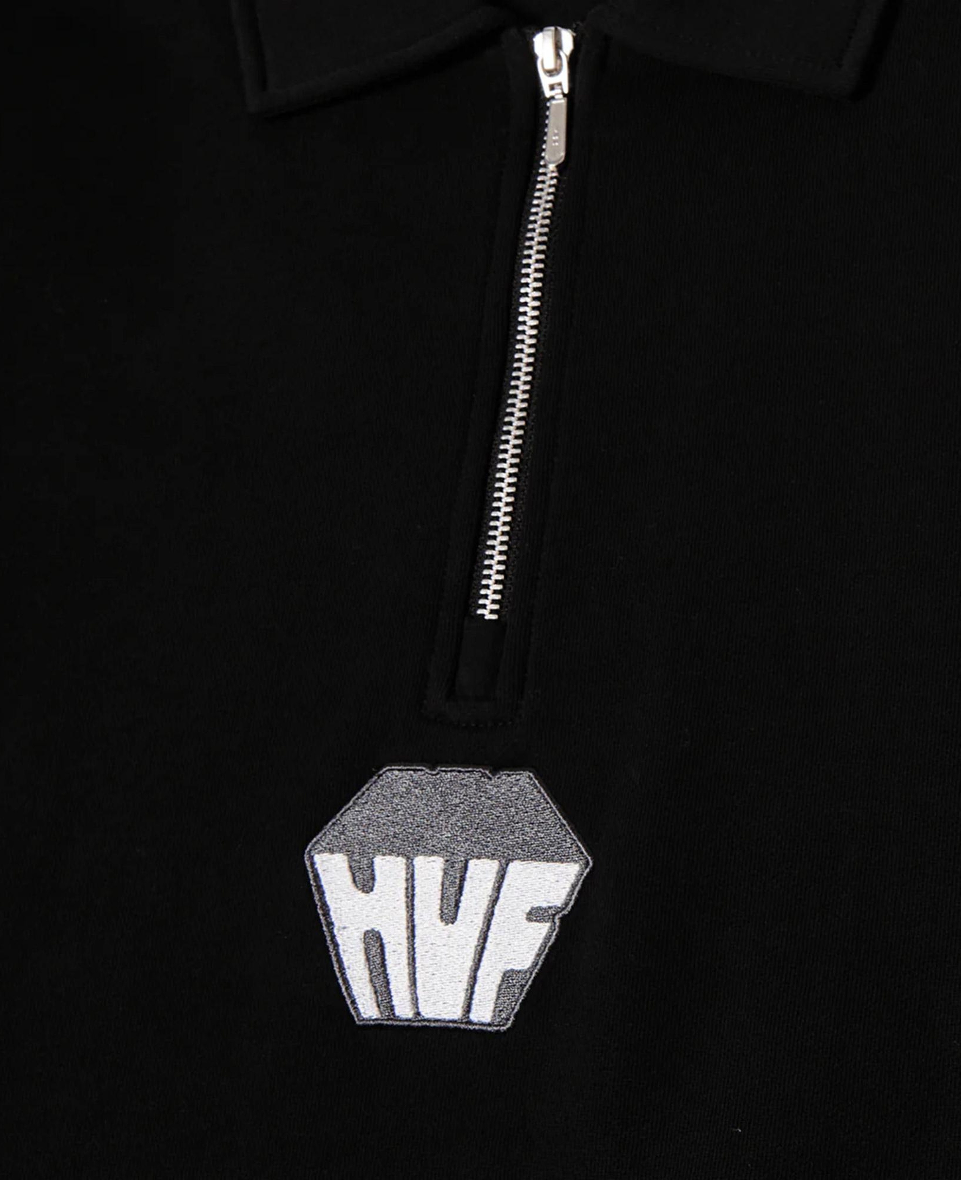 Huf Big Block 1/4 French Terry Zip Erkek Siyah Ceket