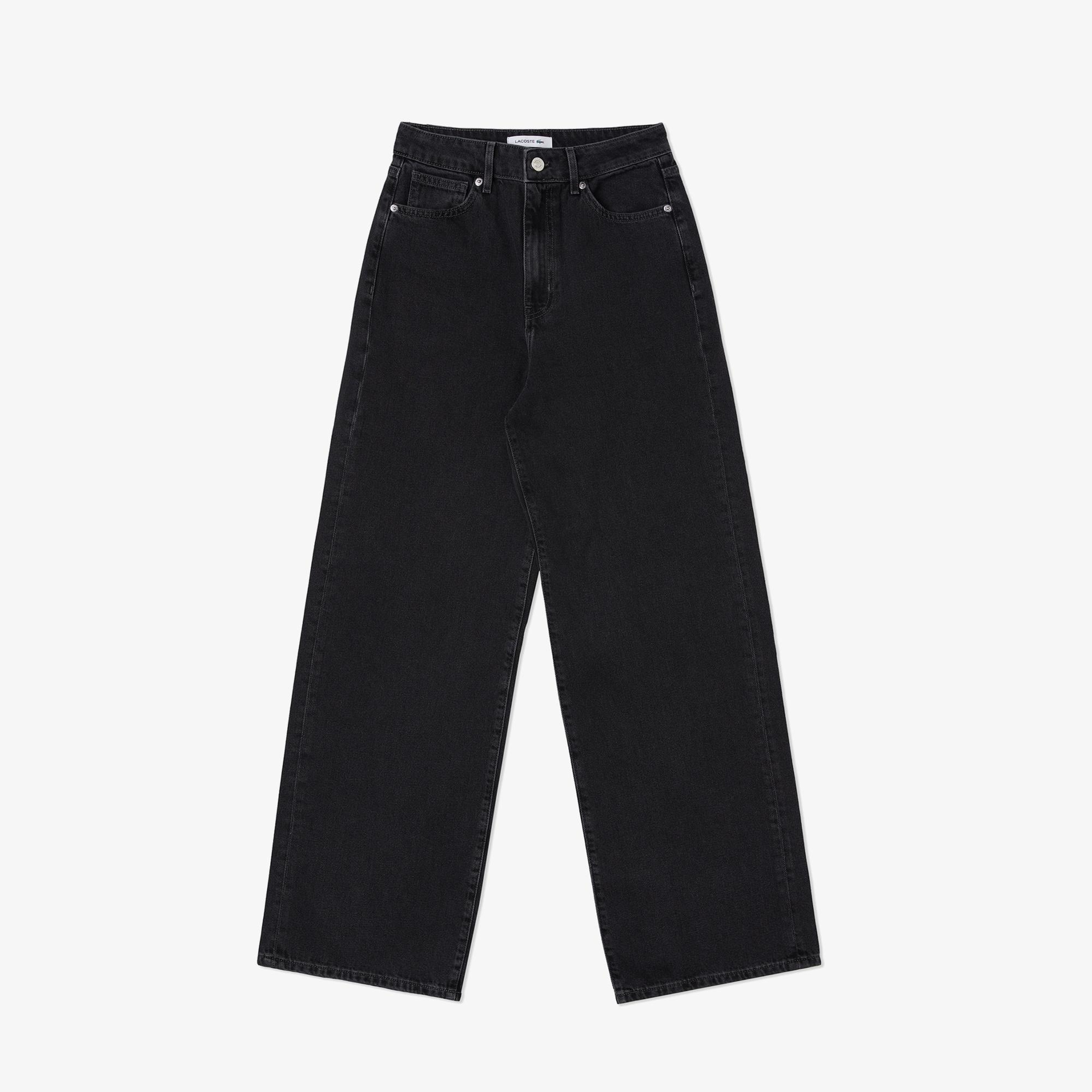 Kadın Loose Fit Siyah Jean Pantolon