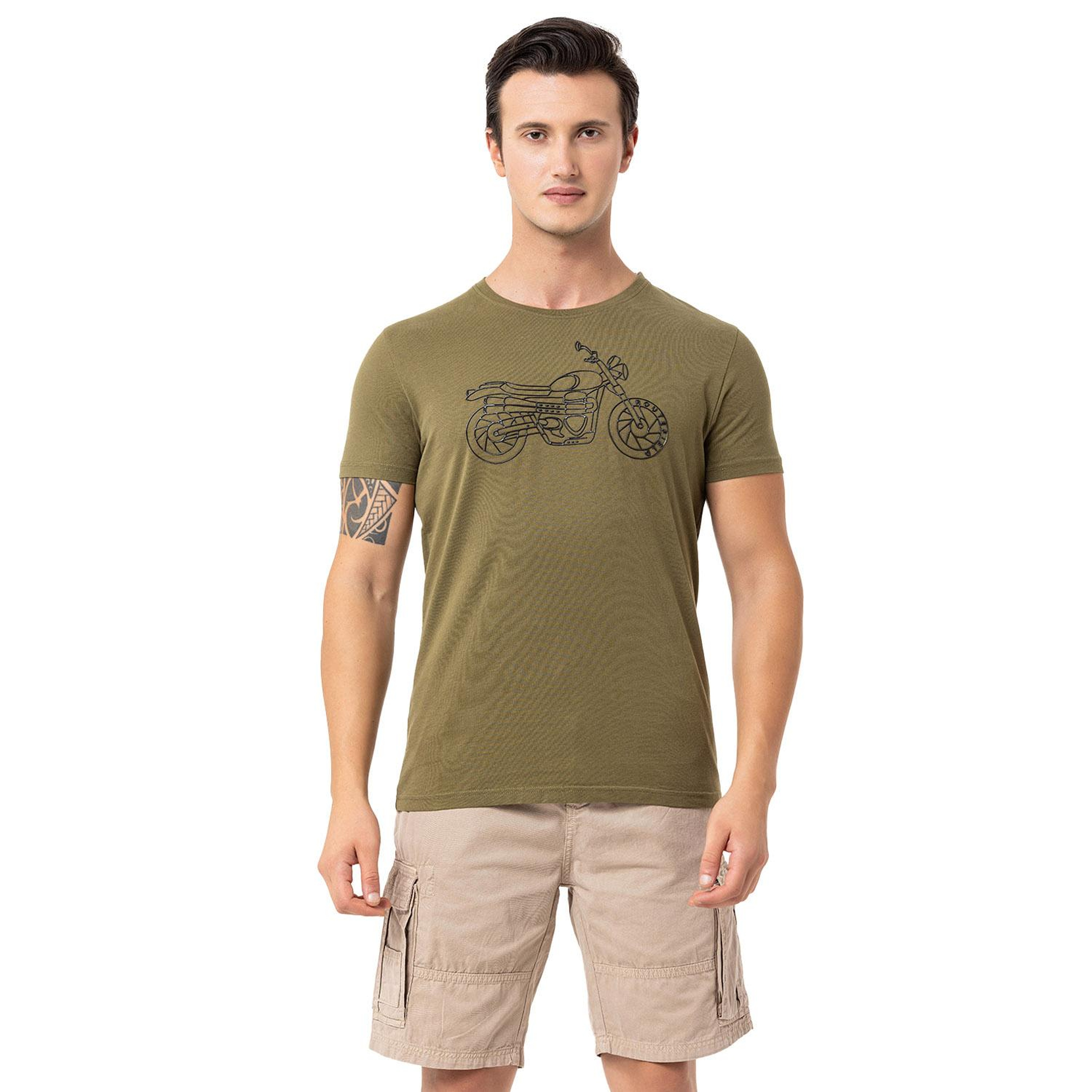 Routefield Tj Erkek Yeşil Tişört