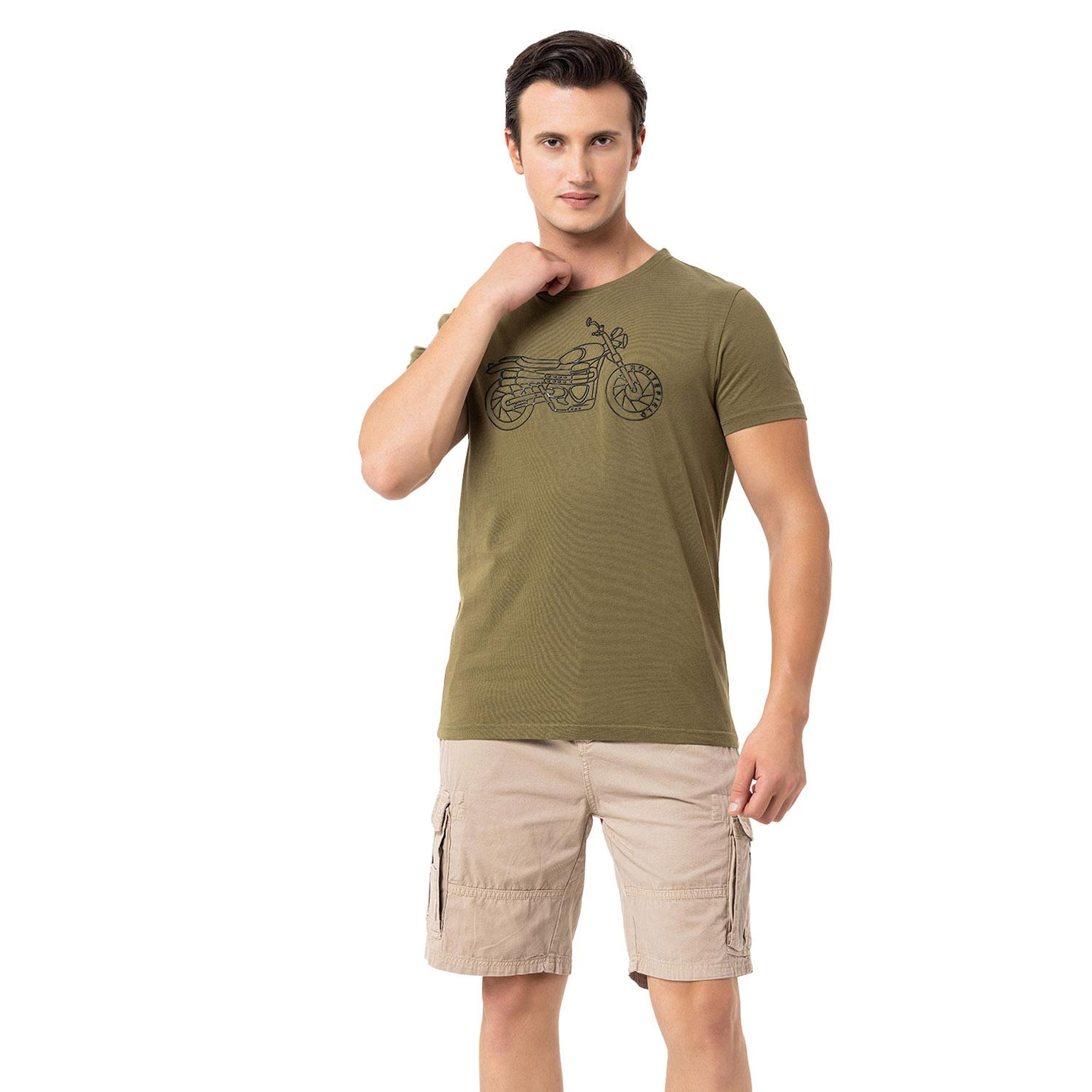 Routefield Tj Erkek Yeşil Tişört