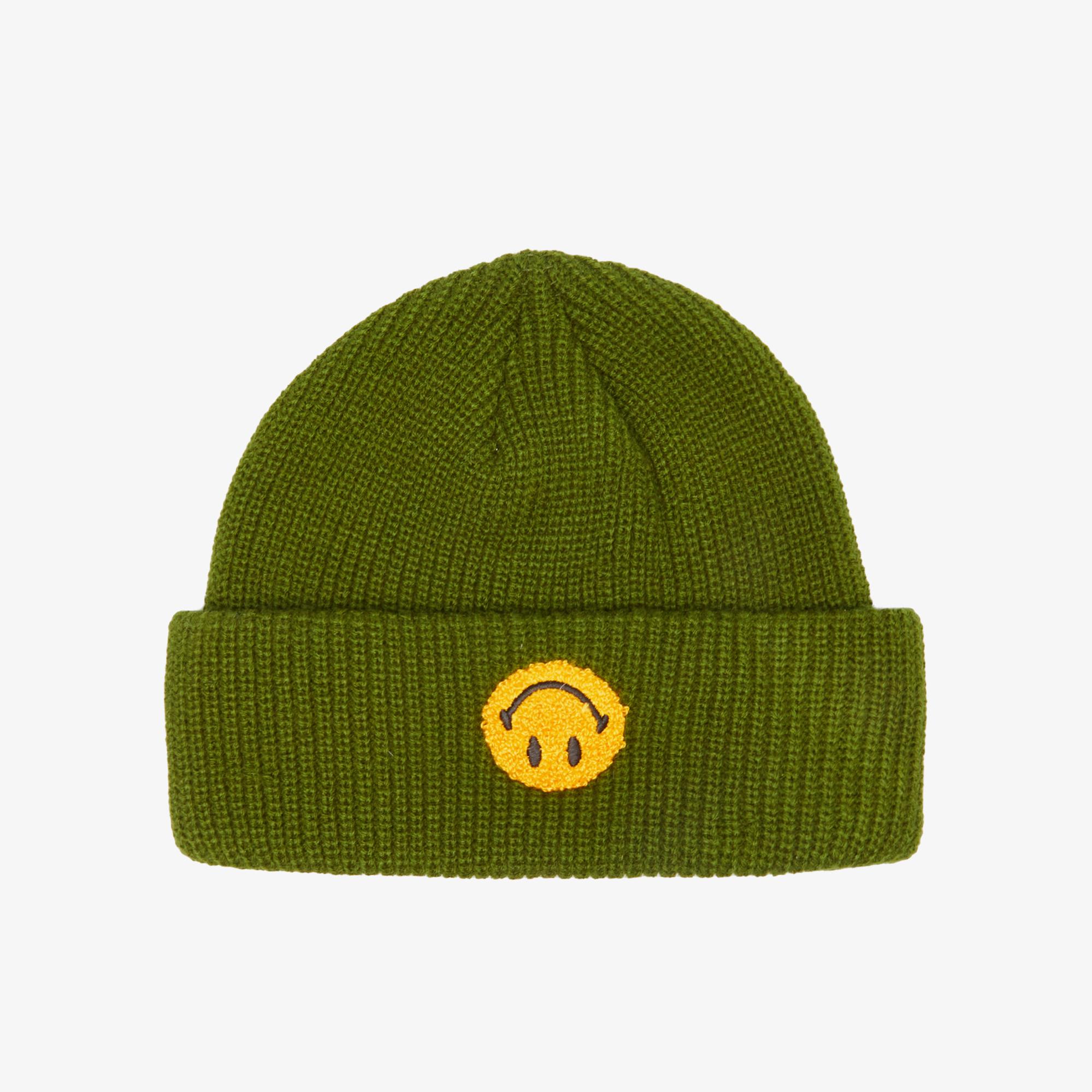 Market Smiley Upside Down Beanie Erkek Yeşil Bere