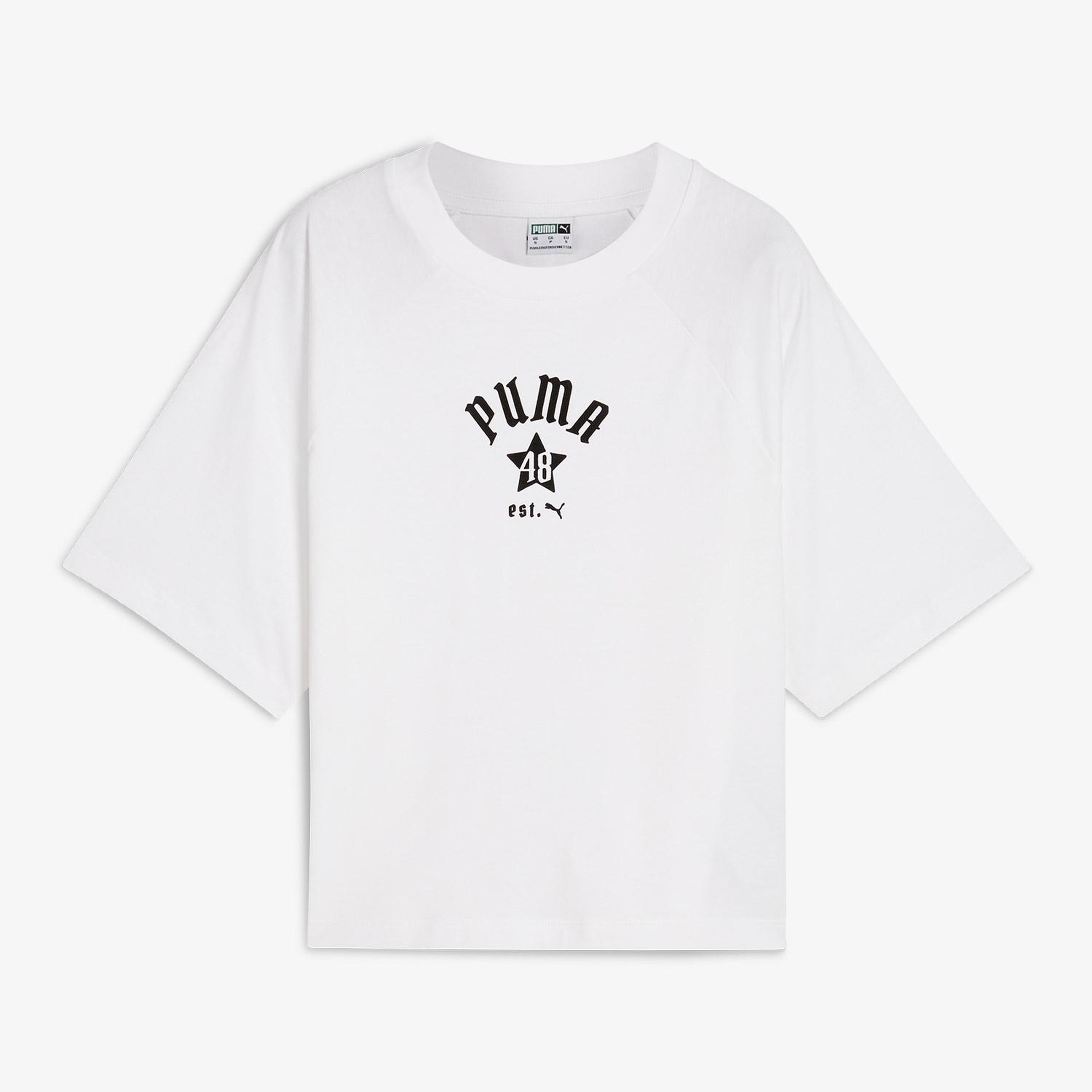 Puma Classıcs Relaxed Kadın Beyaz T-Shirt