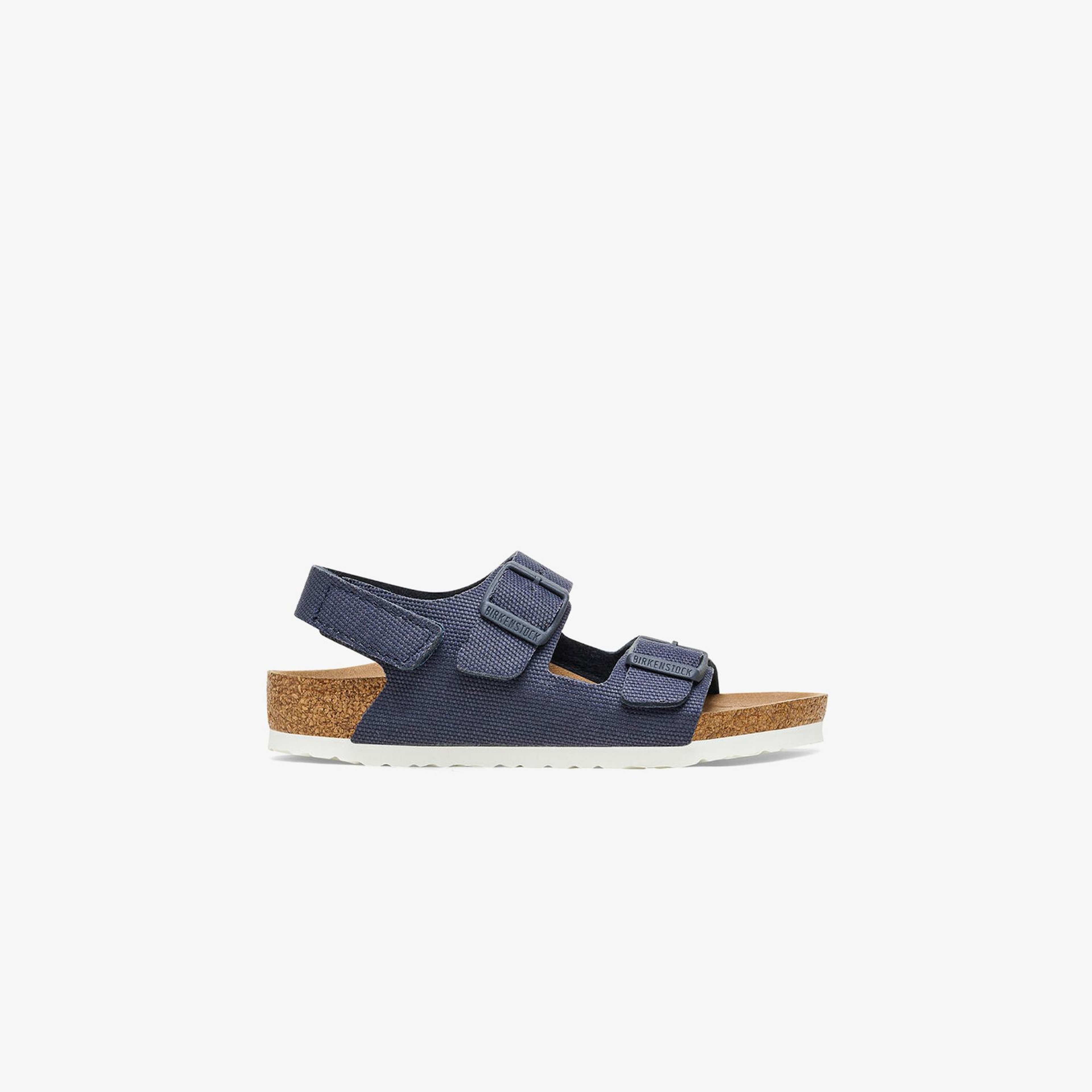 Birkenstock Milano Tex Canvas Vegan Bebek Lacivert Sandalet