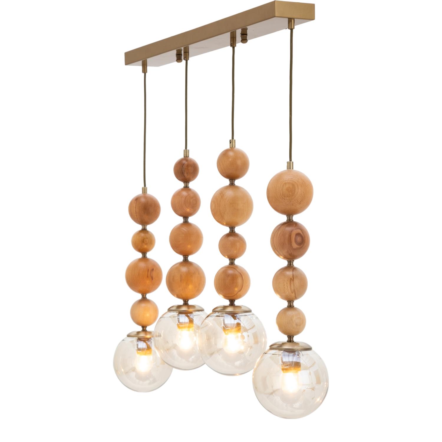 WOOD BEAD 4LÜ SIRALI SARKIT