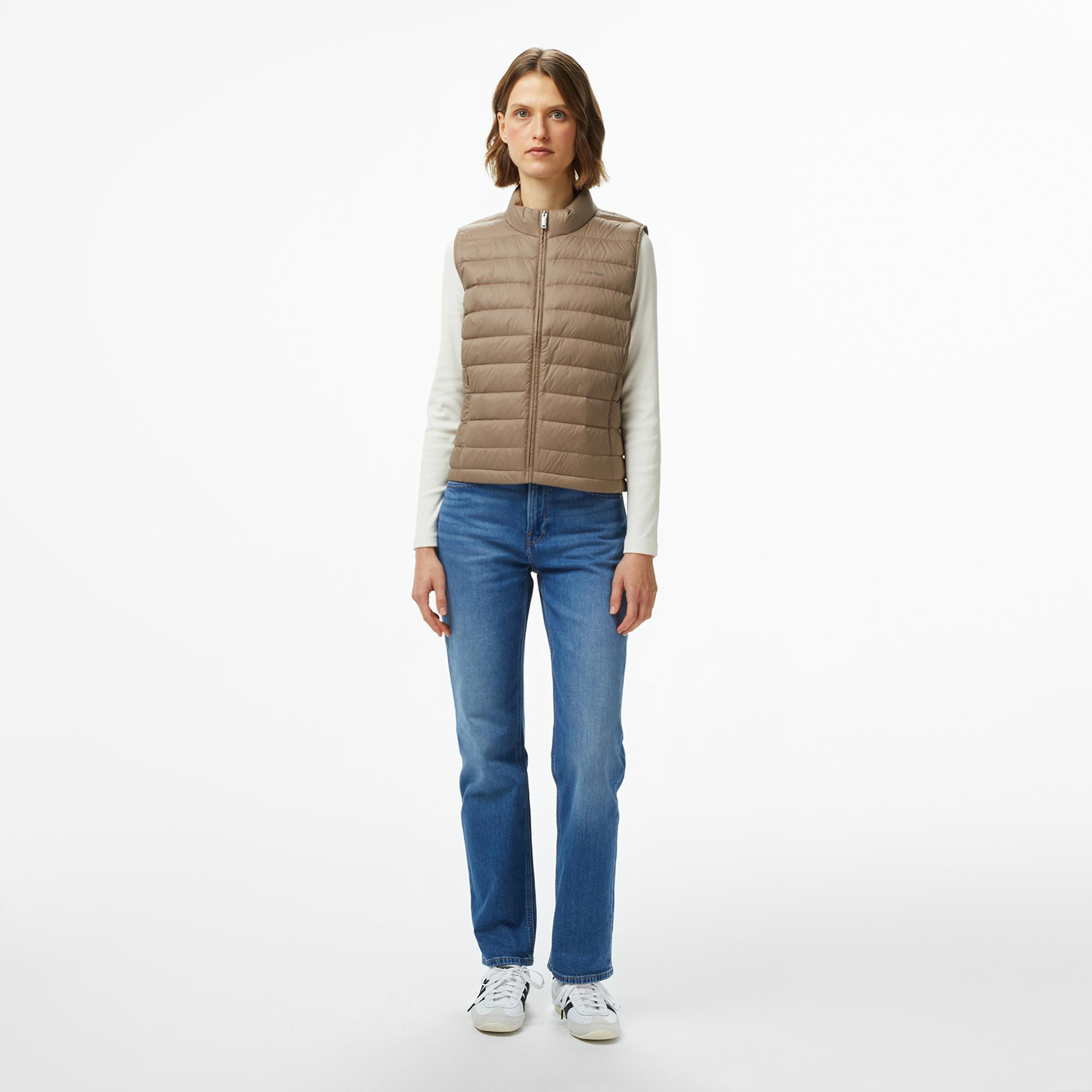 Calvin Klein Ultra Lightweight Down Puffer Kadın Kahverengi Yelek