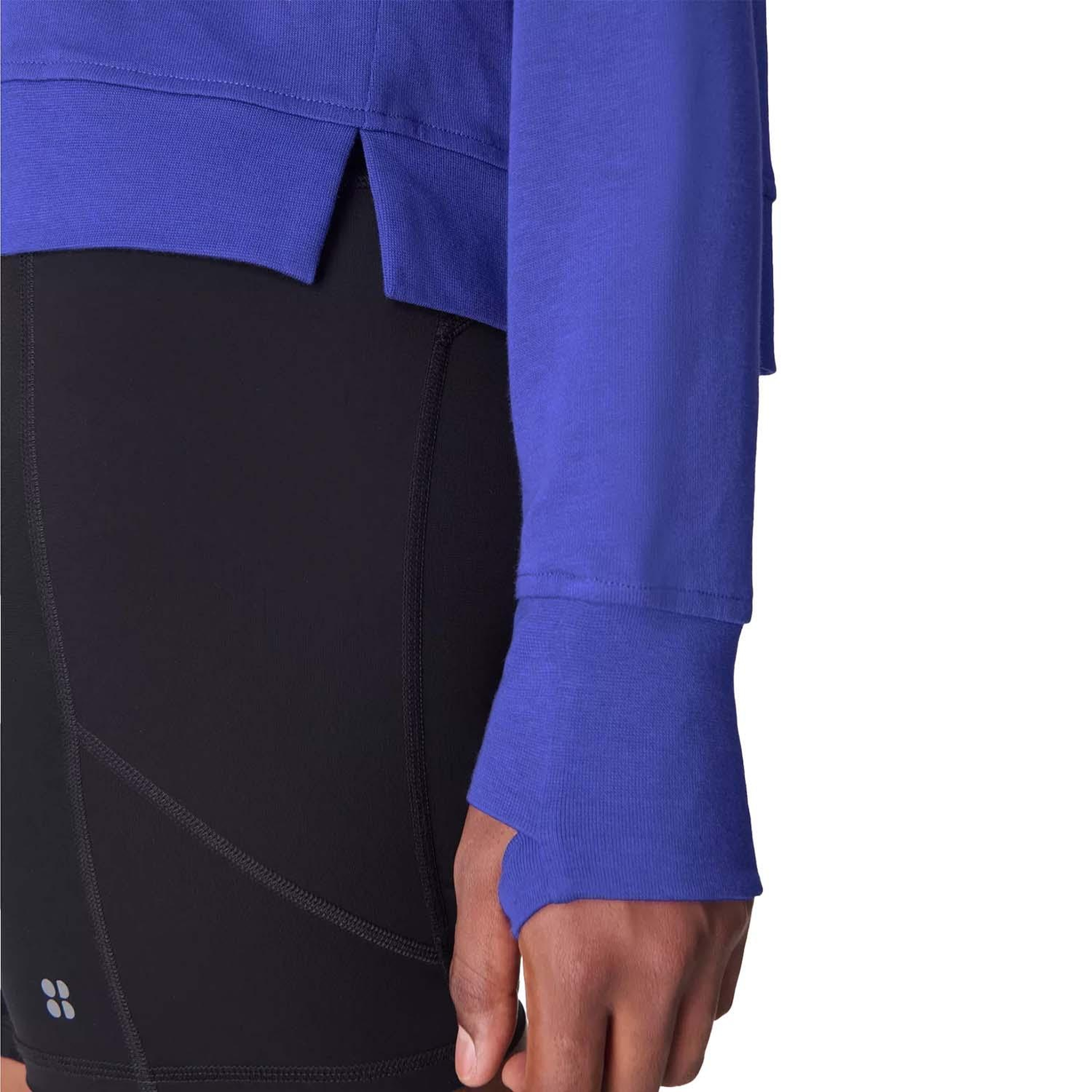 Sweaty Betty After Class Crop Kadın Mavi Sweatshirt