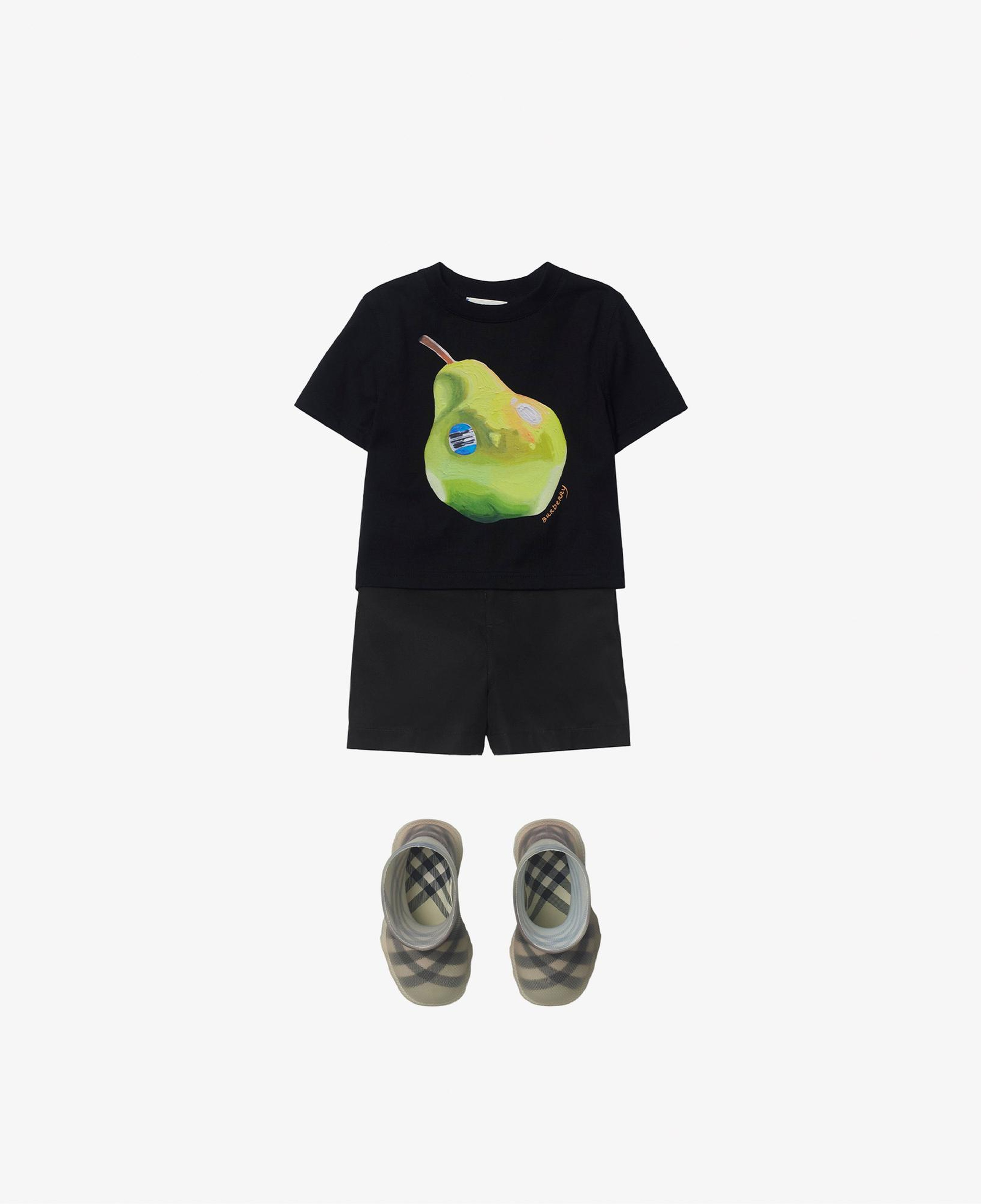 Burberry Pamuk Çocuk Siyah Şort