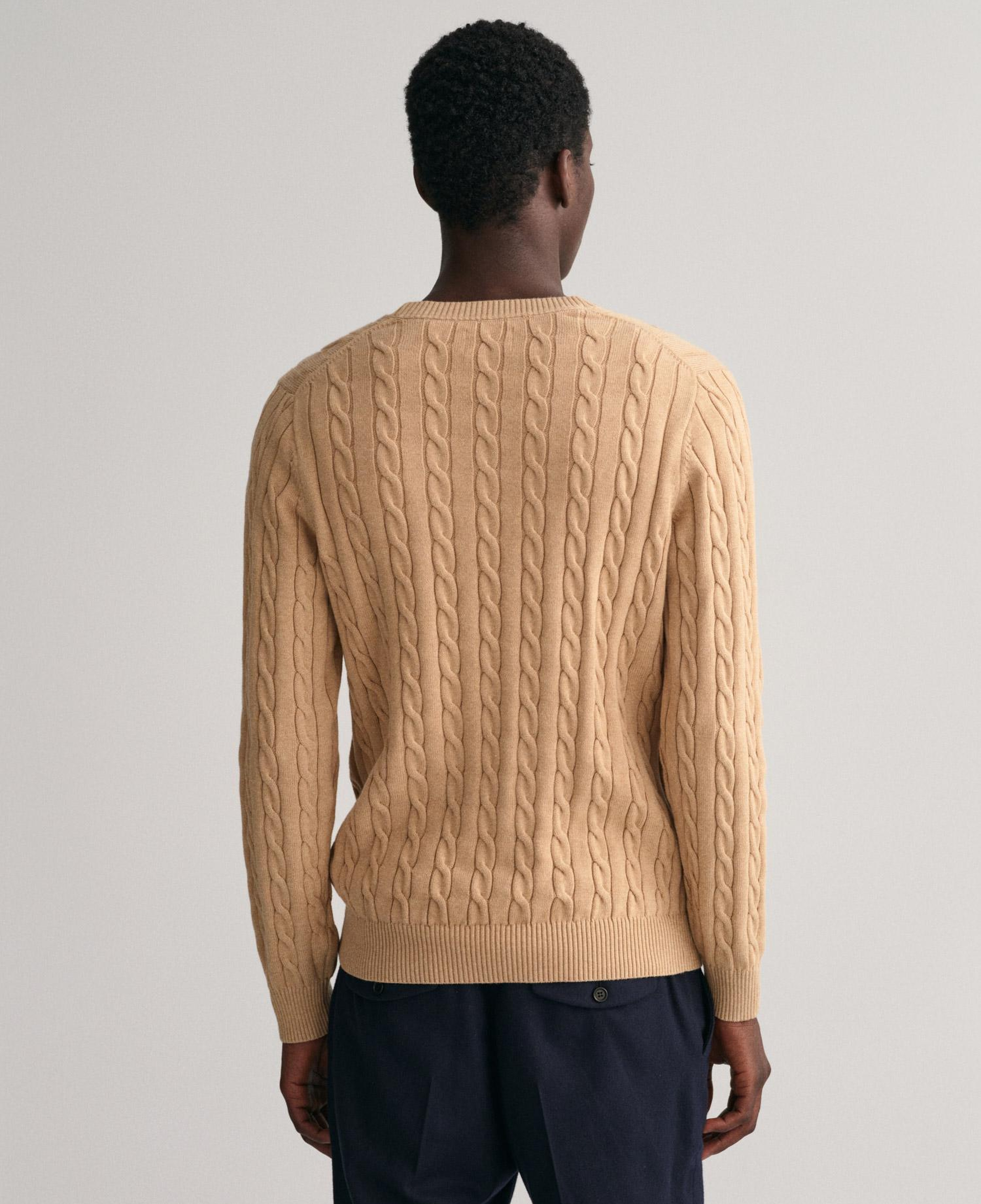 GANT Erkek Bej Regular Fit Bisiklet Yaka Kazak