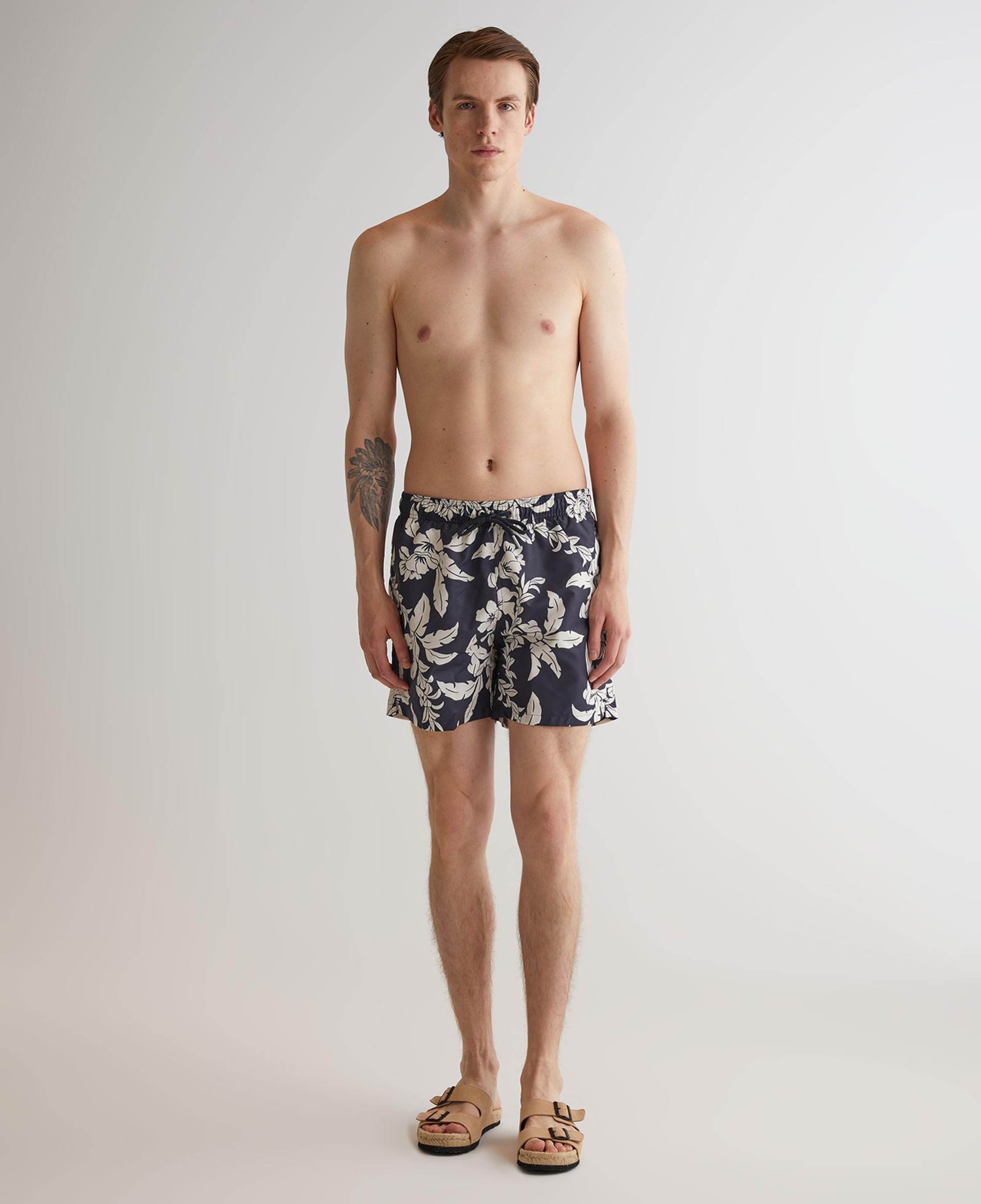 GANT Erkek Lacivert Regular Fit Desenli Mayo Şort