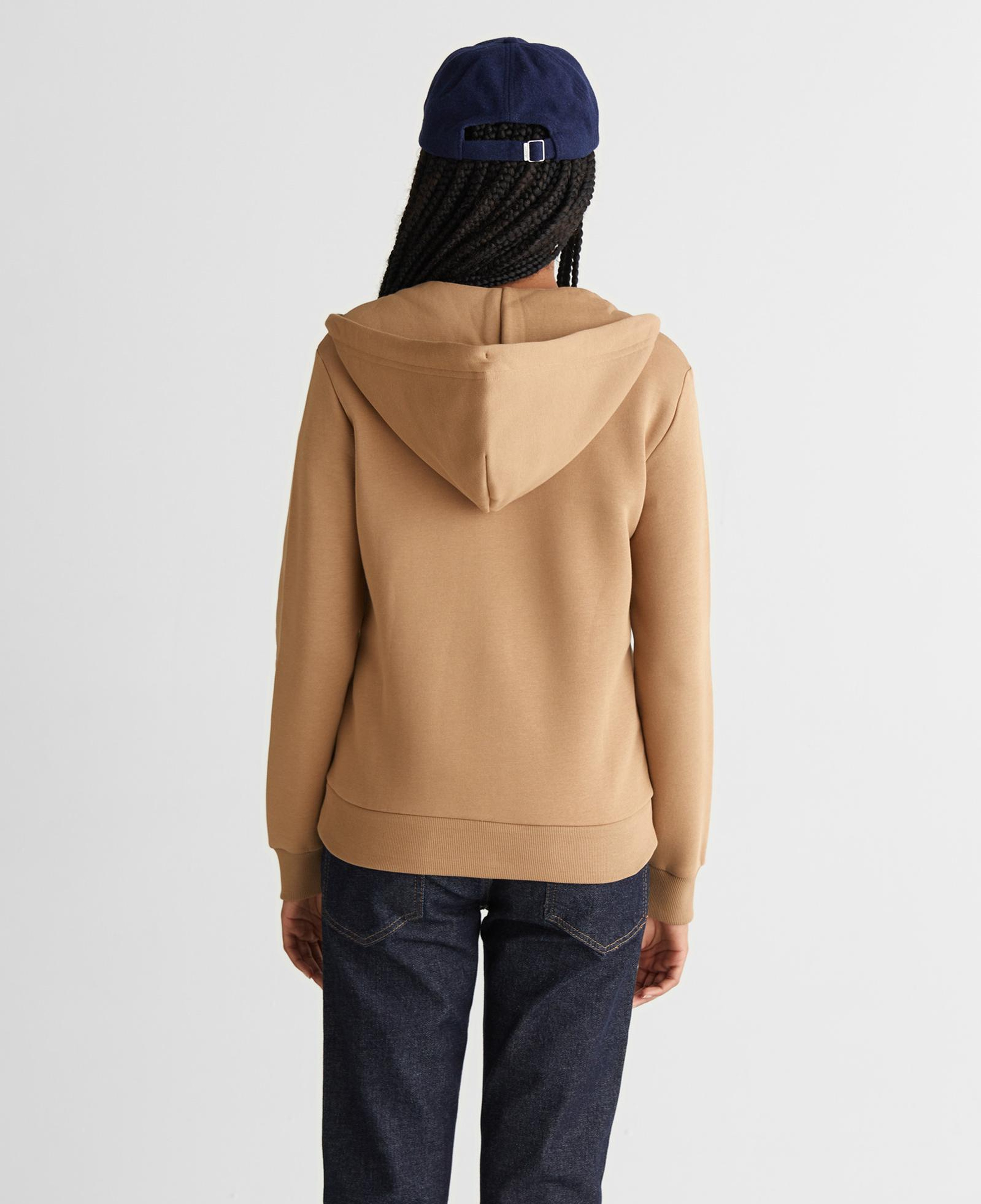 GANT Kadın Yeşil Regular Fit Kapüşonlu Fermuarlıı Sweatshirt